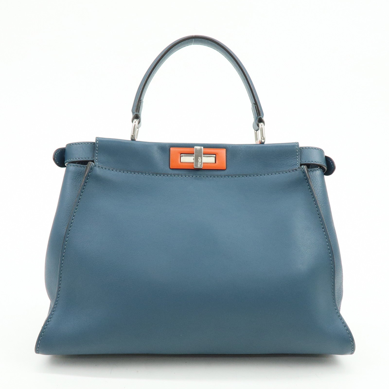 FENDI Peekaboo Calf Leather 2Way Bag Hand Bag Shoulder Bag 8BN290