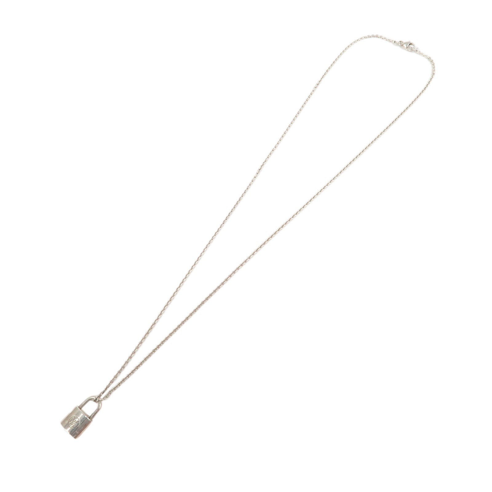 Louis Vuitton Lockit Pendant Necklace SV925 Silver D63534
