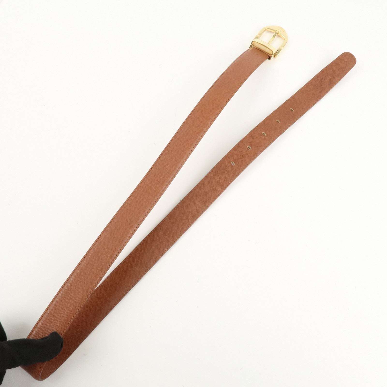Louis Vuitton Taiga Leather Ceinture Belt 110/44 Brown M6840 Used