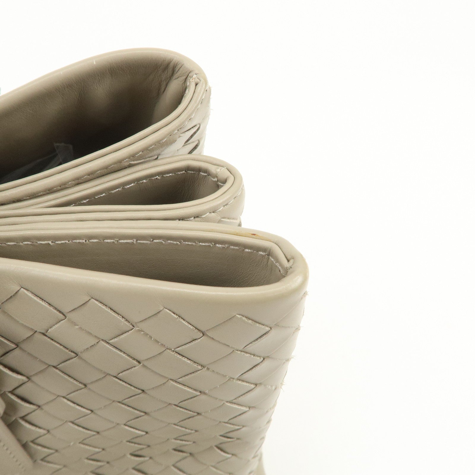 BOTTEGA VENETA Intrecciato Leather Tote Bag Hand Bag Greige