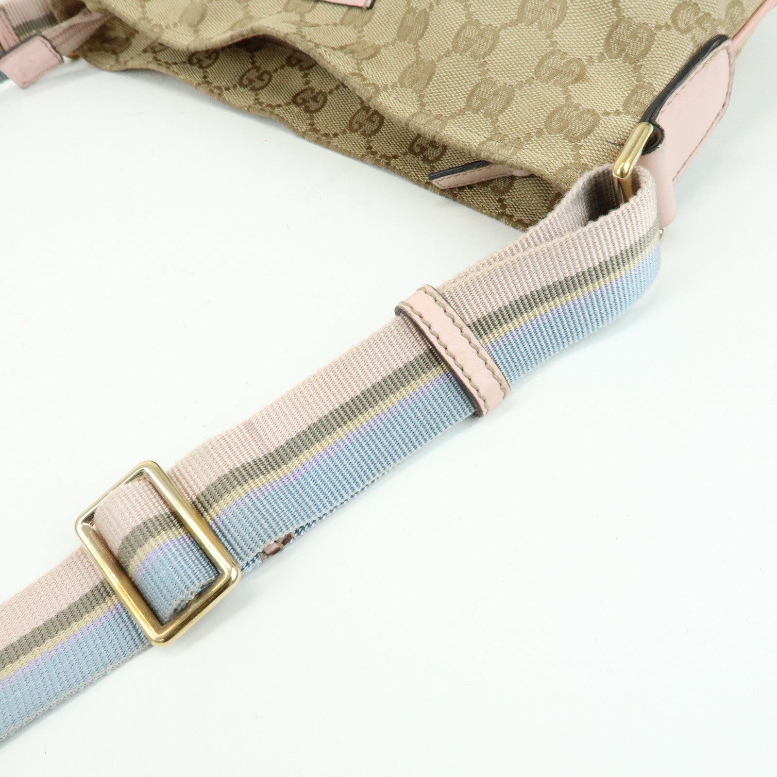 GUCCI Sherry GG Canvas Leather Shoulder Bag Crossbody Bag 189749