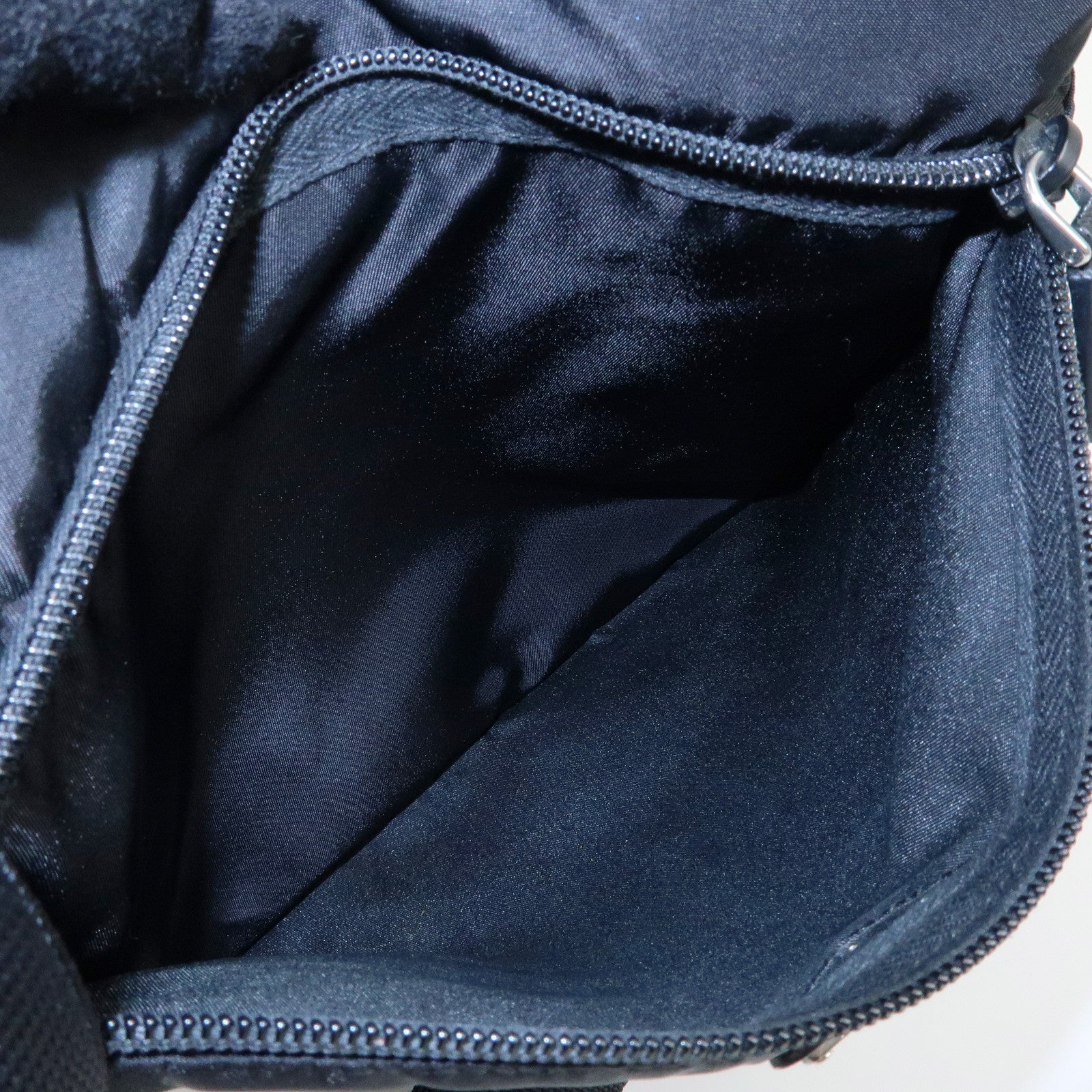 PRADA Triangle Logo Nylon Shoulder Bag Crossbody Bag Black 1BH978