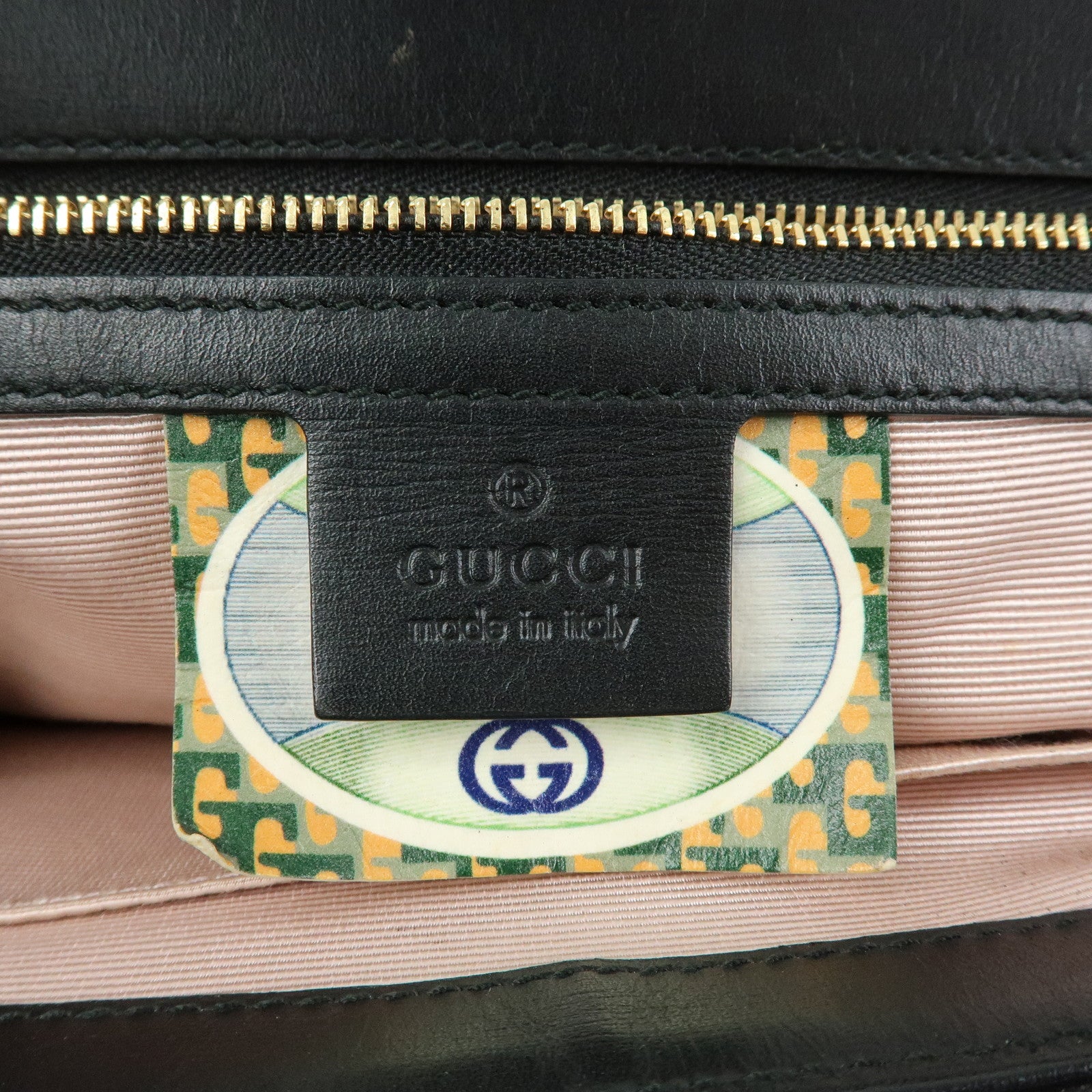 GUCCI Raja Horsebit Interlocking G Chain Shoulder Bag Black 537241