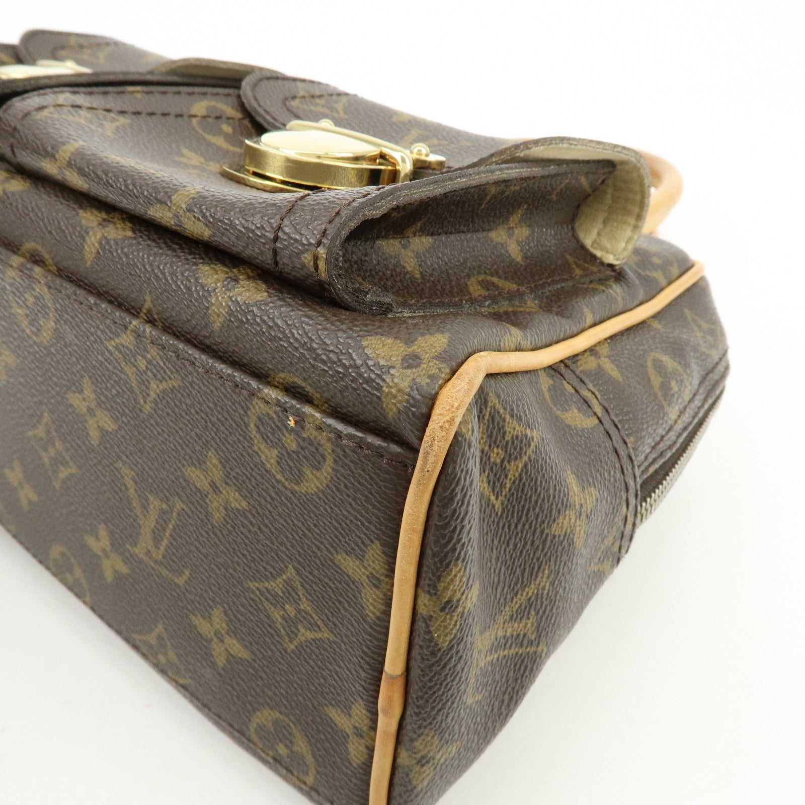 Louis Vuitton Monogram Manhattan PM Hand Bag Brown M40026