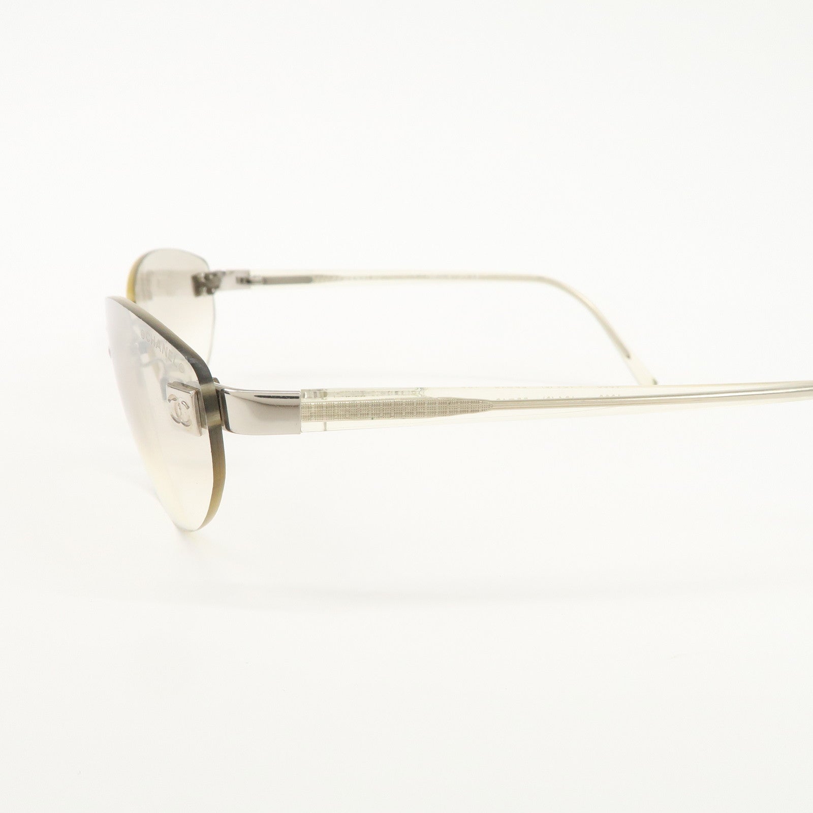 CHANEL COCO Mark Plastic Clear Sunglasses 4069 c.124 124/61 58□18 130 Used