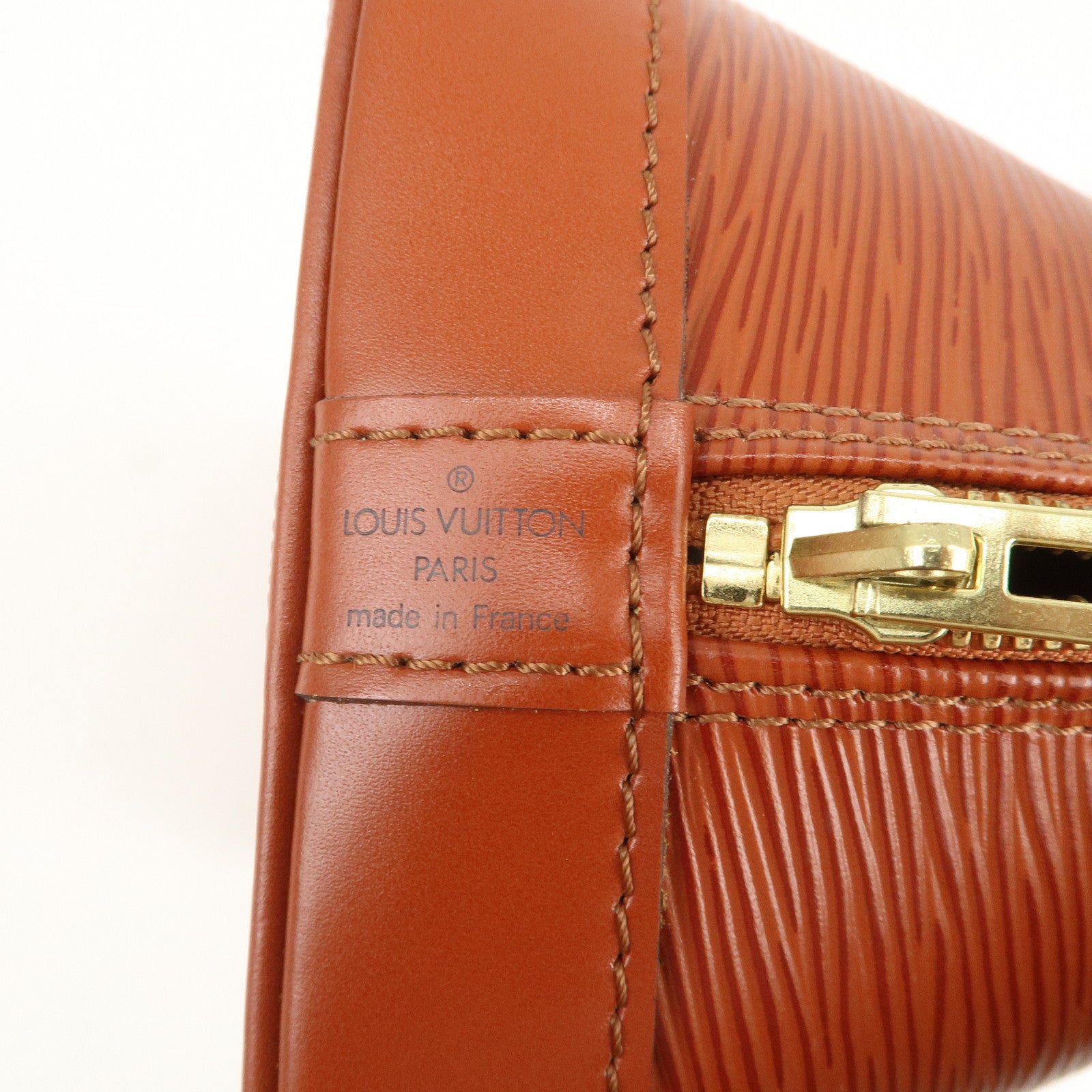 Louis Vuitton Epi Leather Alma PM Hand Bag Kenya Brown M52143
