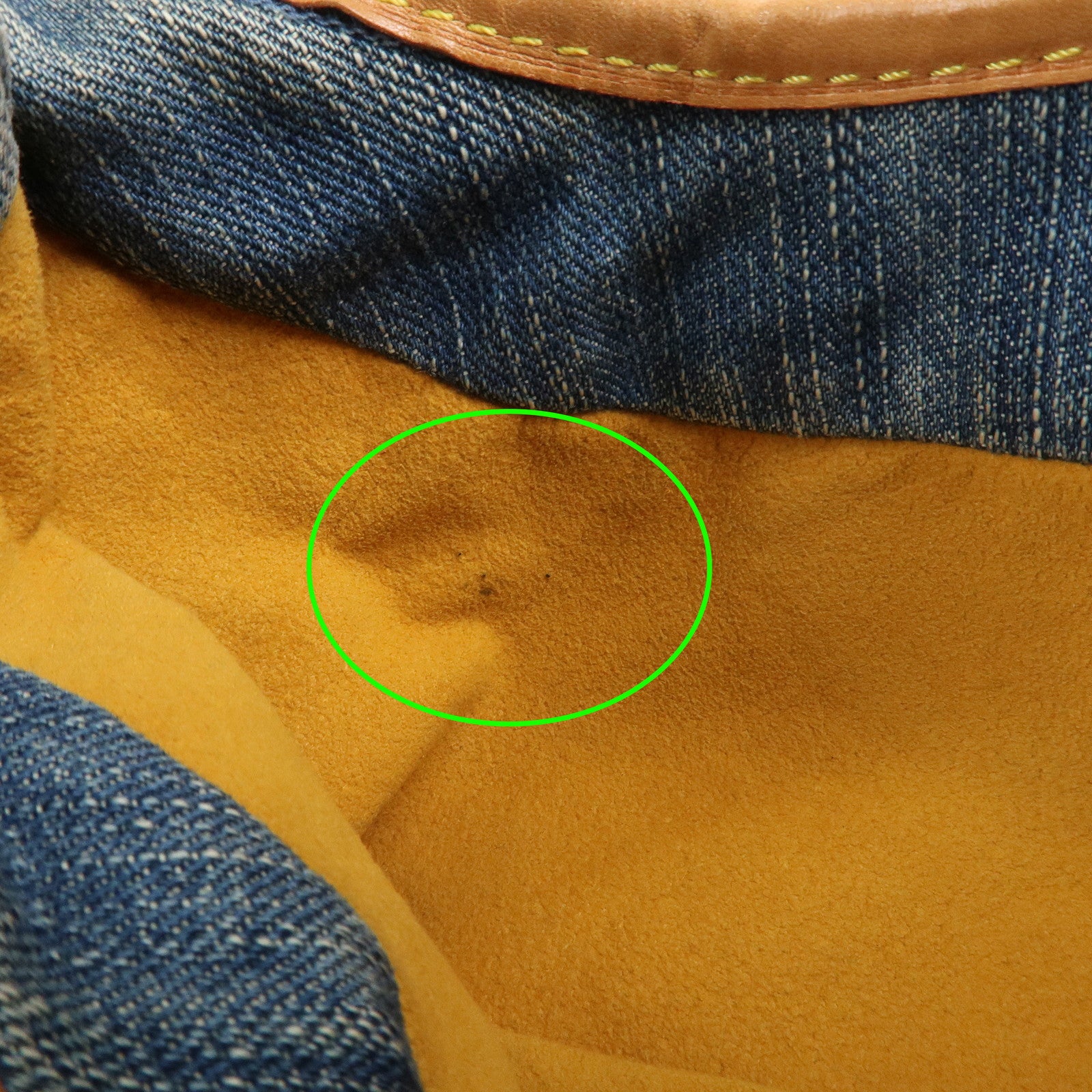 Louis Vuitton Monogram Denim Pleaty Hand Bag Blue M95020