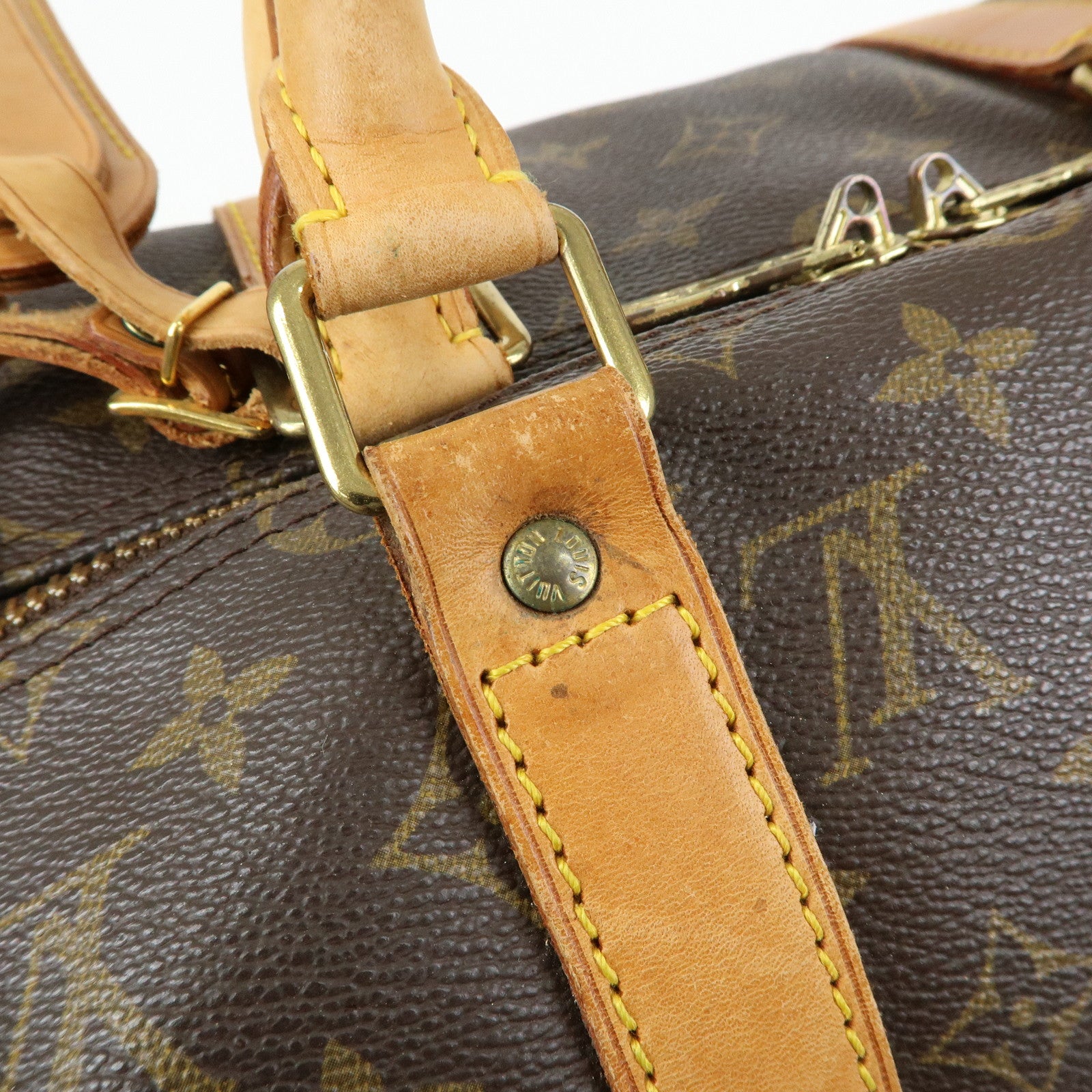 Louis Vuitton Monogram Keep All Bandouliere 50 Boston Bag M41416
