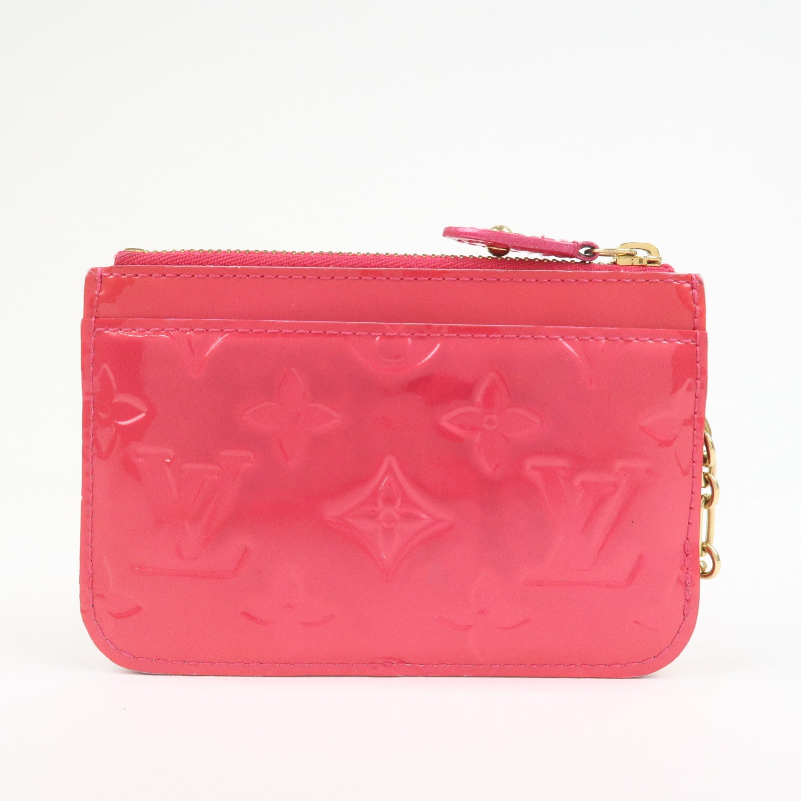 Louis Vuitton Monogram Vernis Leather Pochette Cles NM Pink M93637