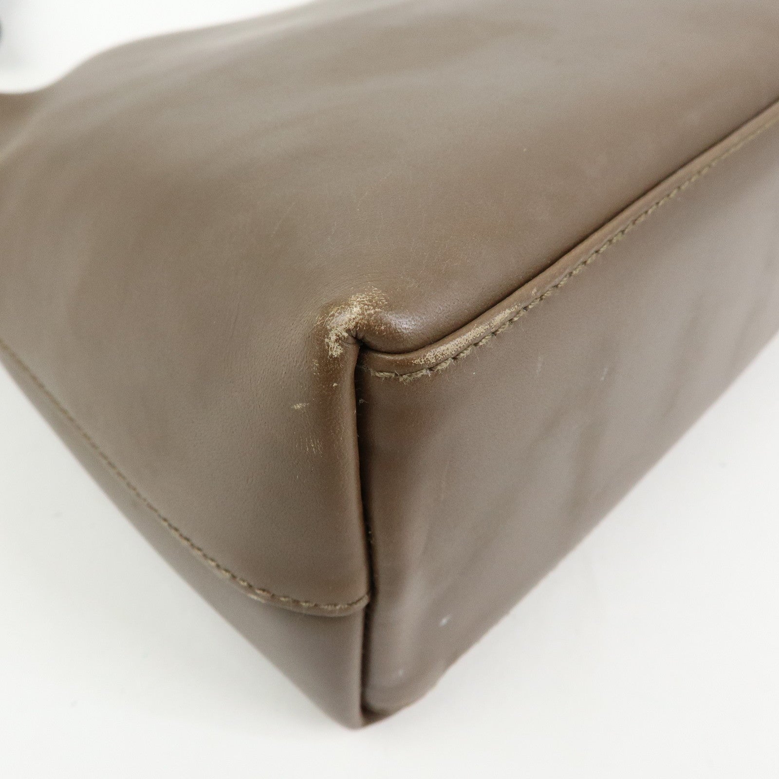 GUCCI Bamboo Leather Shoulder Bag Hand Bag Brown 001・2058・1883・0