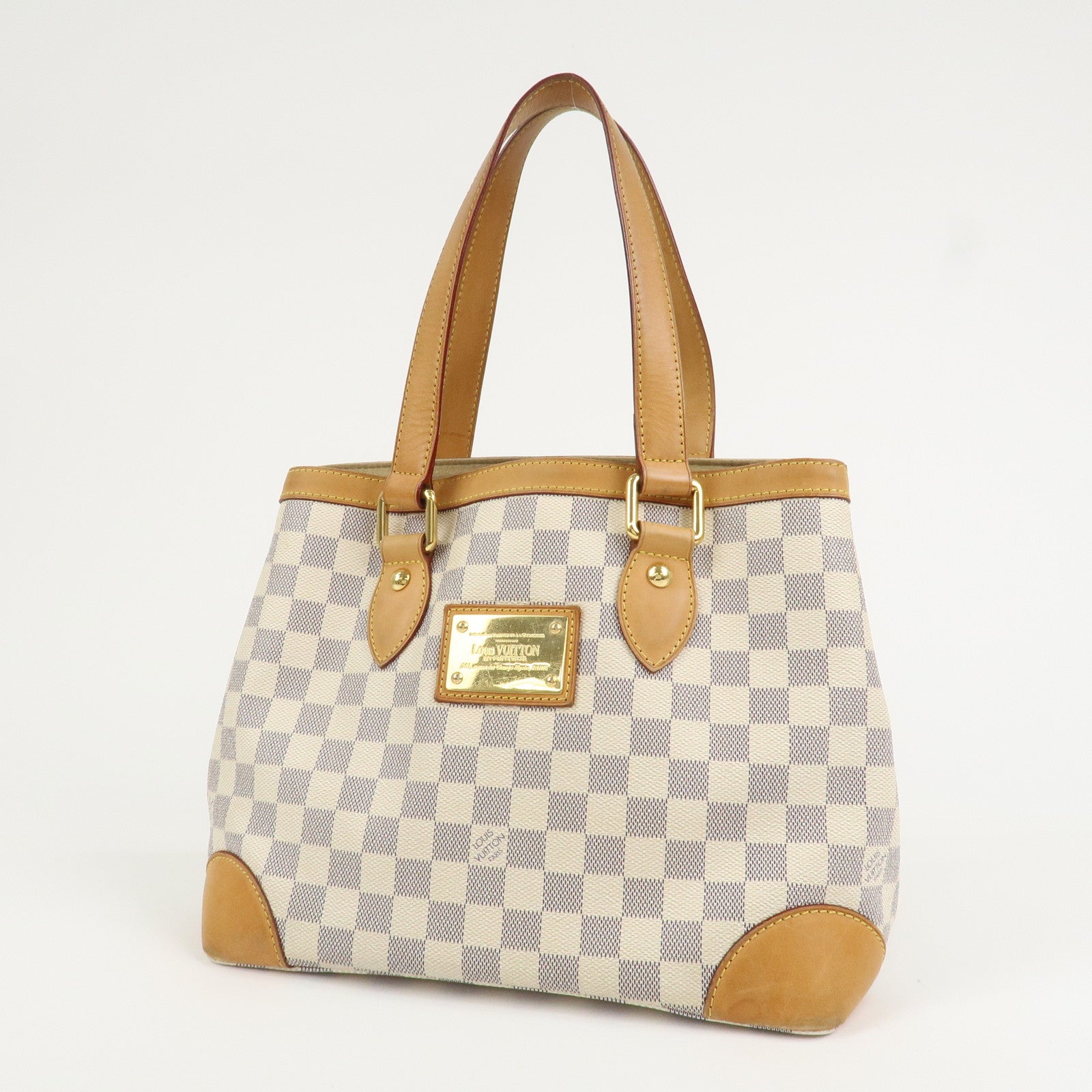 Louis Vuitton Damier Azur Hampstead PM Hand Bag Ivory N51207