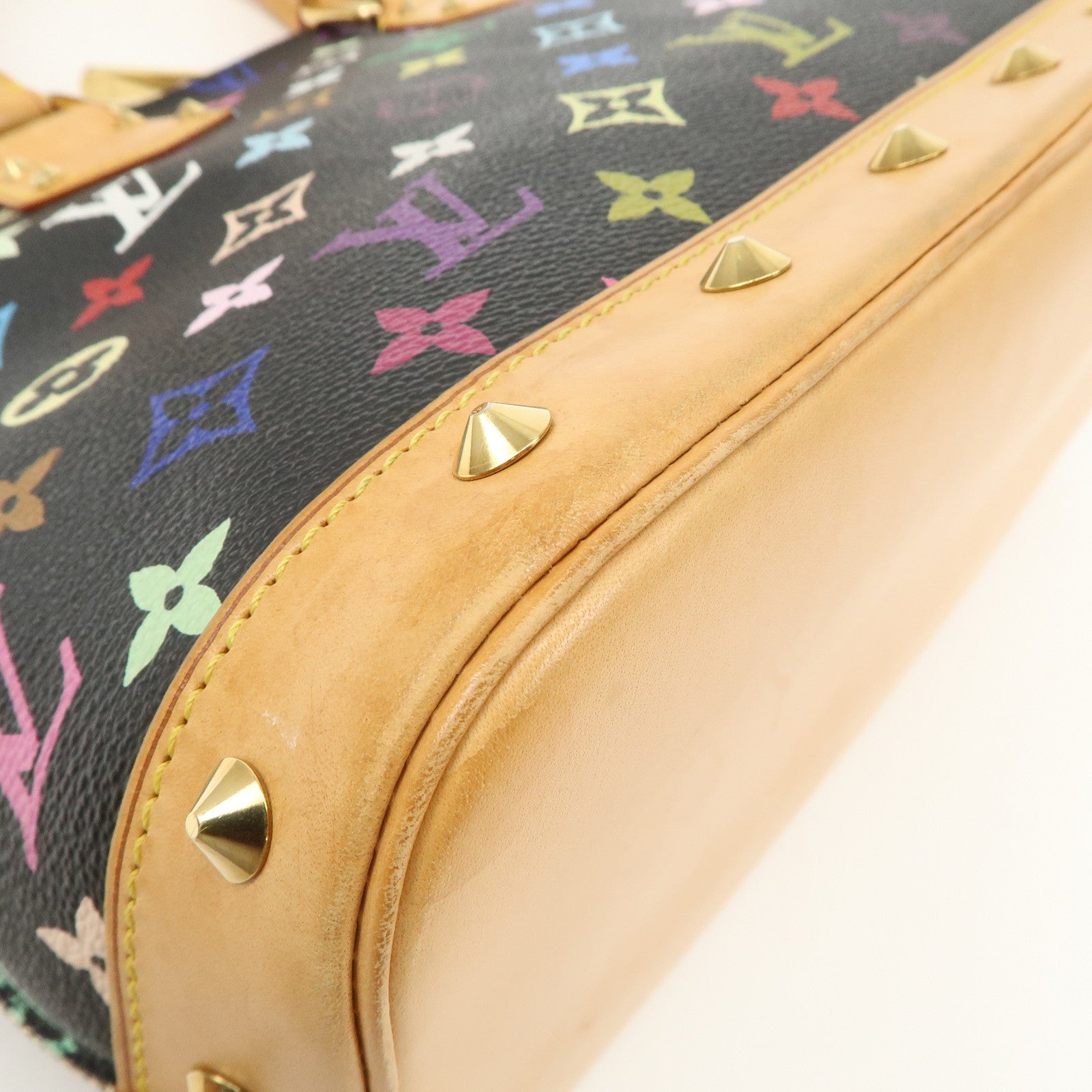 Louis Vuitton Monogram Multicolor Alma Hand Bag Noir M92646