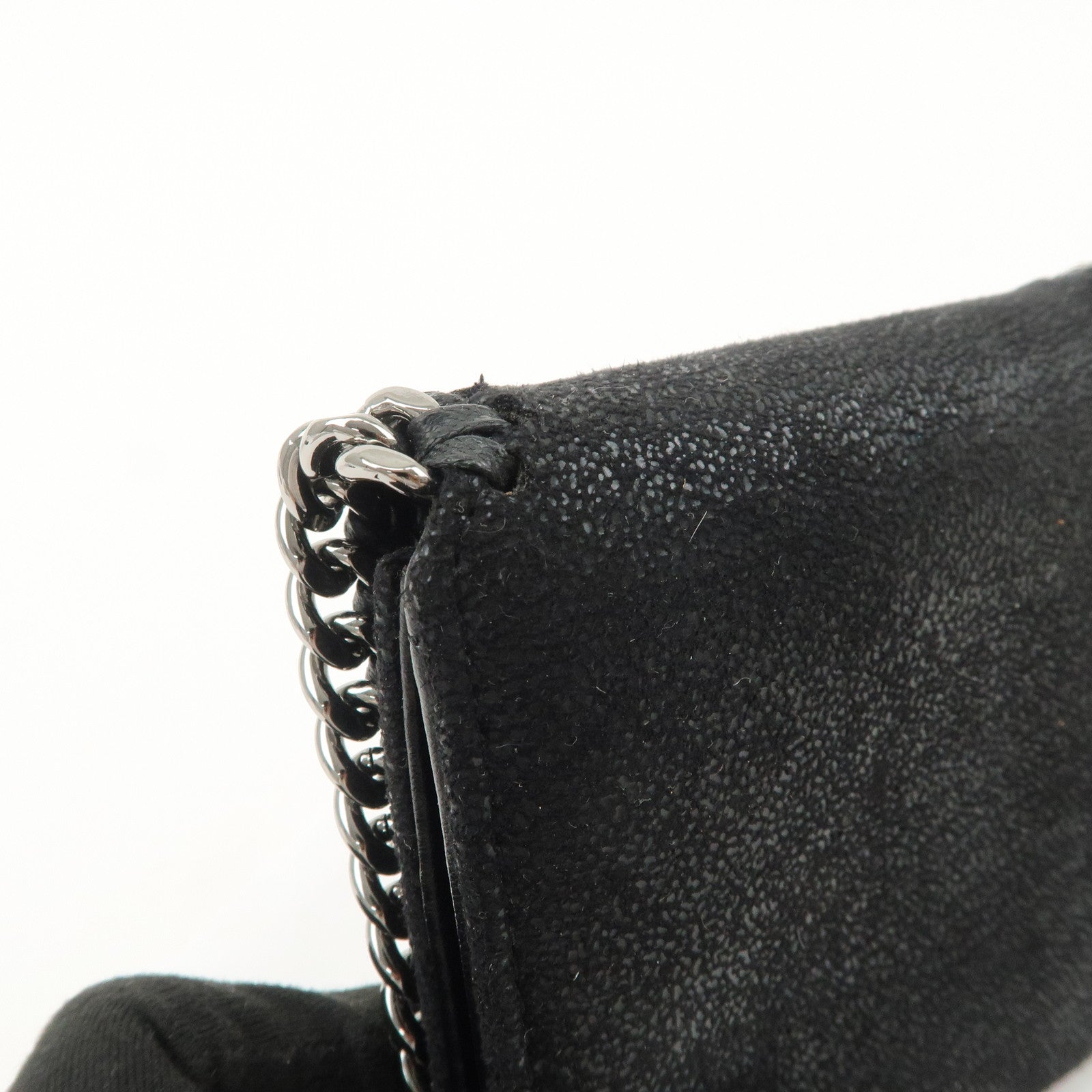 STELLA MCCARTNEY Falabella Small Flap Wallet Black