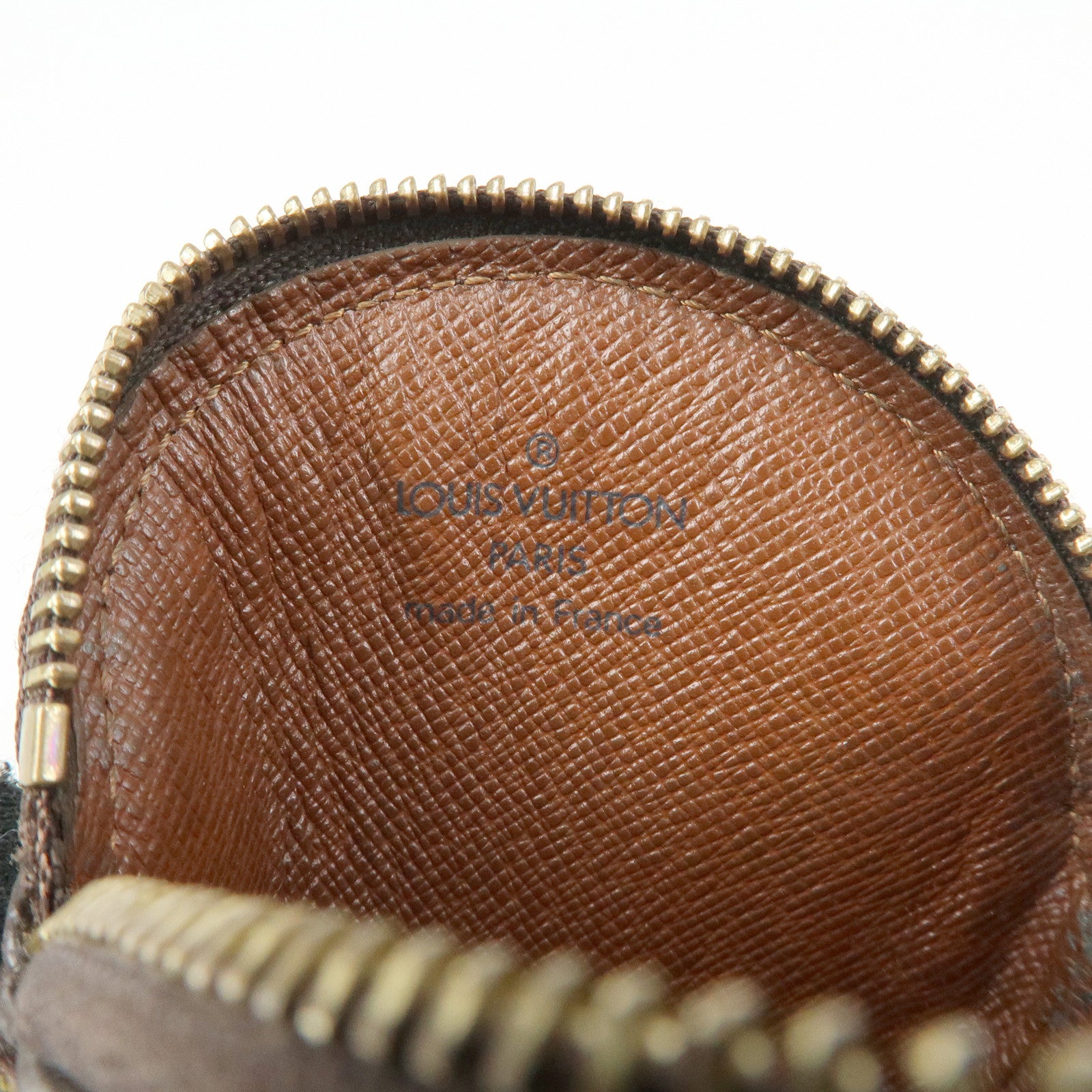 Louis Vuitton Monogram Porte Monnaie Rond Coin Case Brown M61926