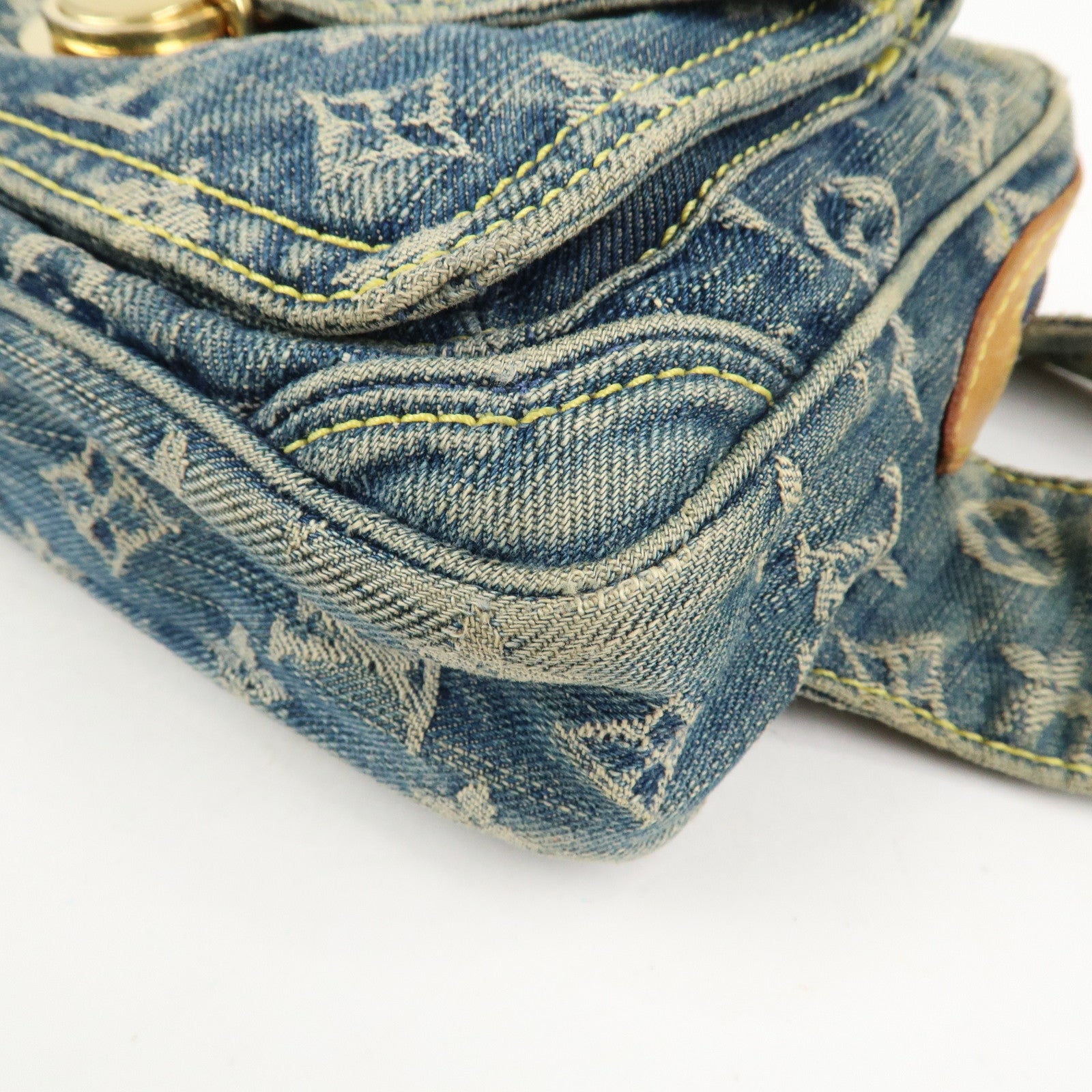 Louis Vuitton Monogram Denim Bum Bag Waist Bag Blue M95347
