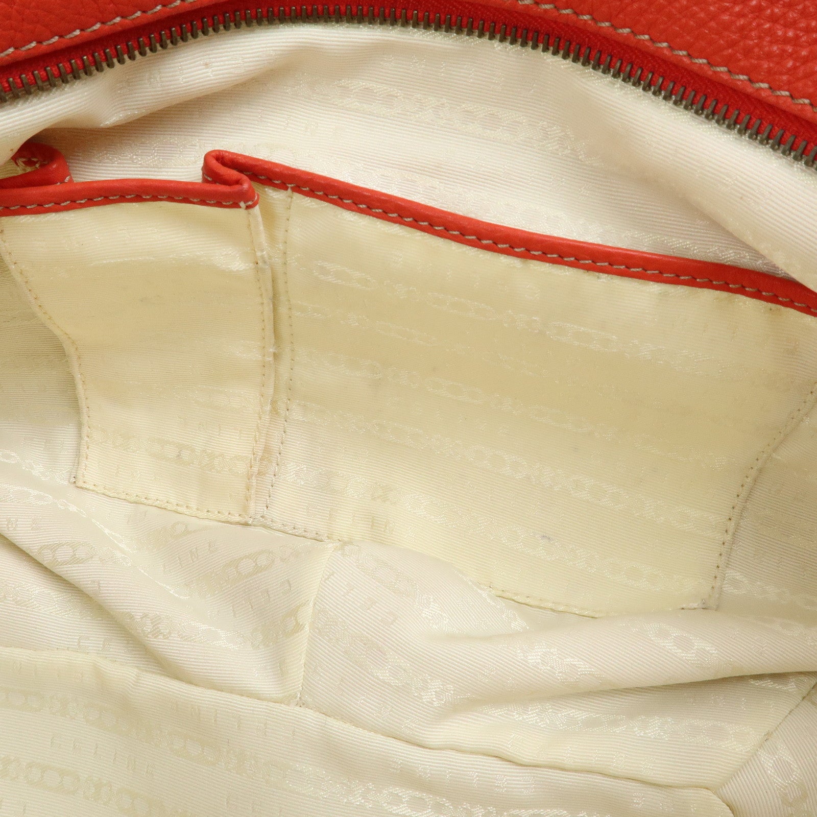 CELINE Bittersweet Leather Shoulder Bag Hand Bag Tote Bag Red
