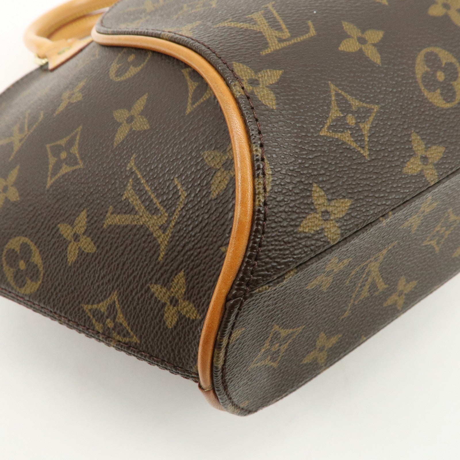 Louis Vuitton Monogram Ellipse PM Hand Bag Brown Gold HDW M51127