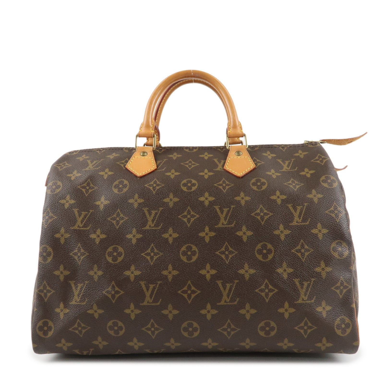 Louis Vuitton Monogram Speedy 35 Hand Bag Boston Bag Brown M41524