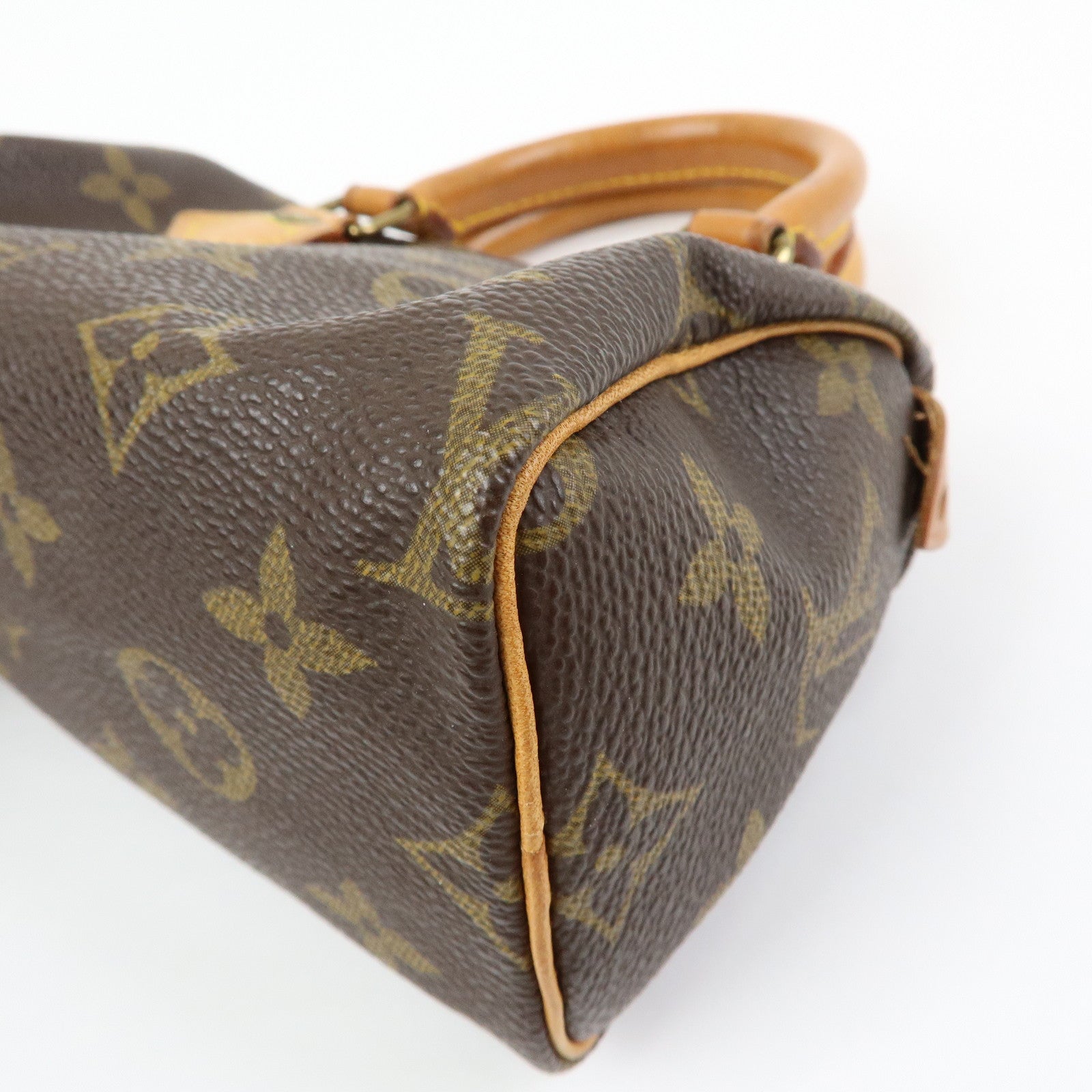 Louis Vuitton Monogram Mini Speedy Hand Bag & Strap Brown M41534