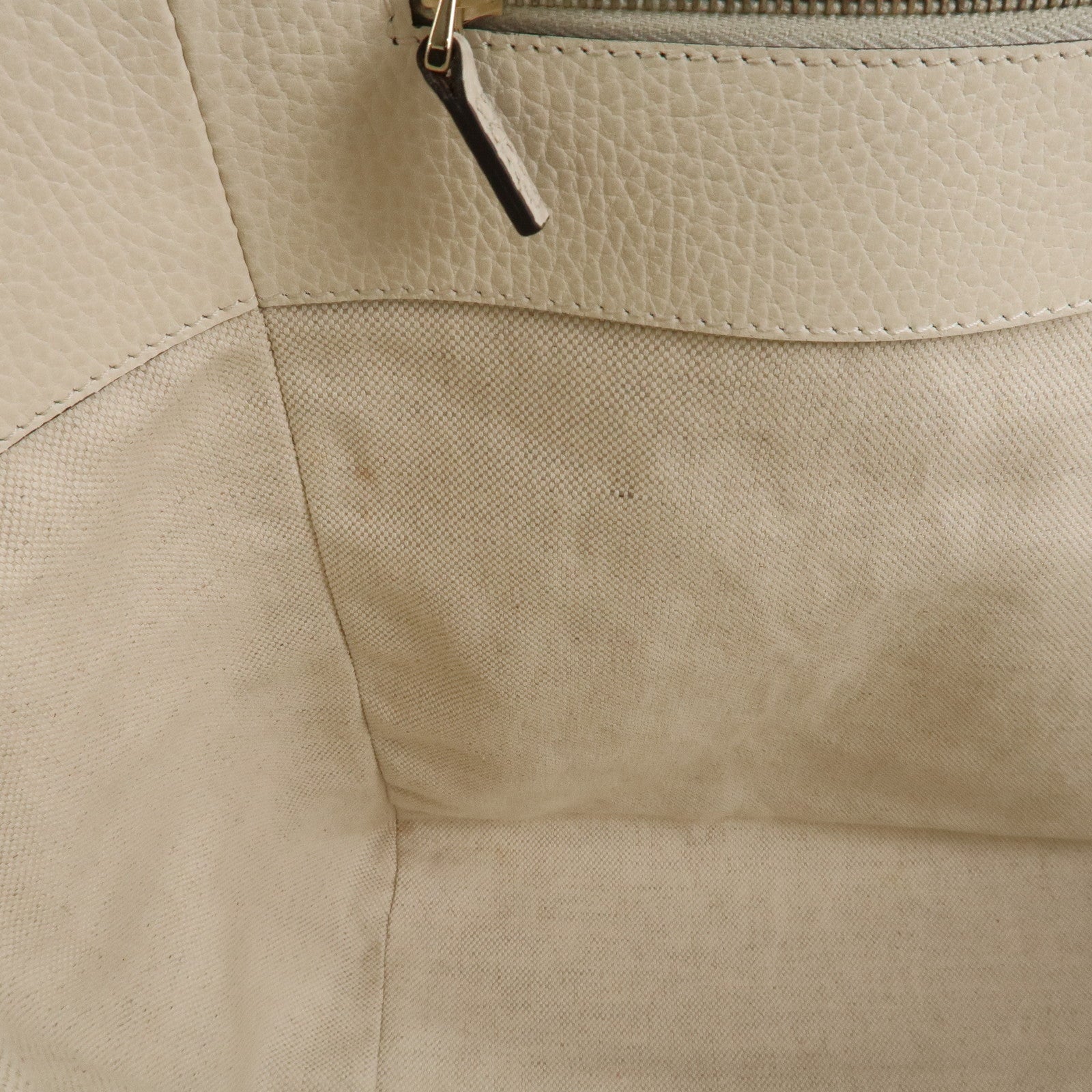 GUCCI Interlocking G Swing Large Tote Bag Shoulder Bag Ivory 354397