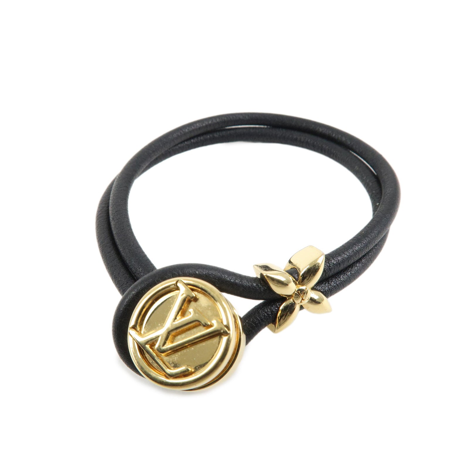 Louis Vuitton Monogram Keep a Secret Bracelet Black M6678E Used
