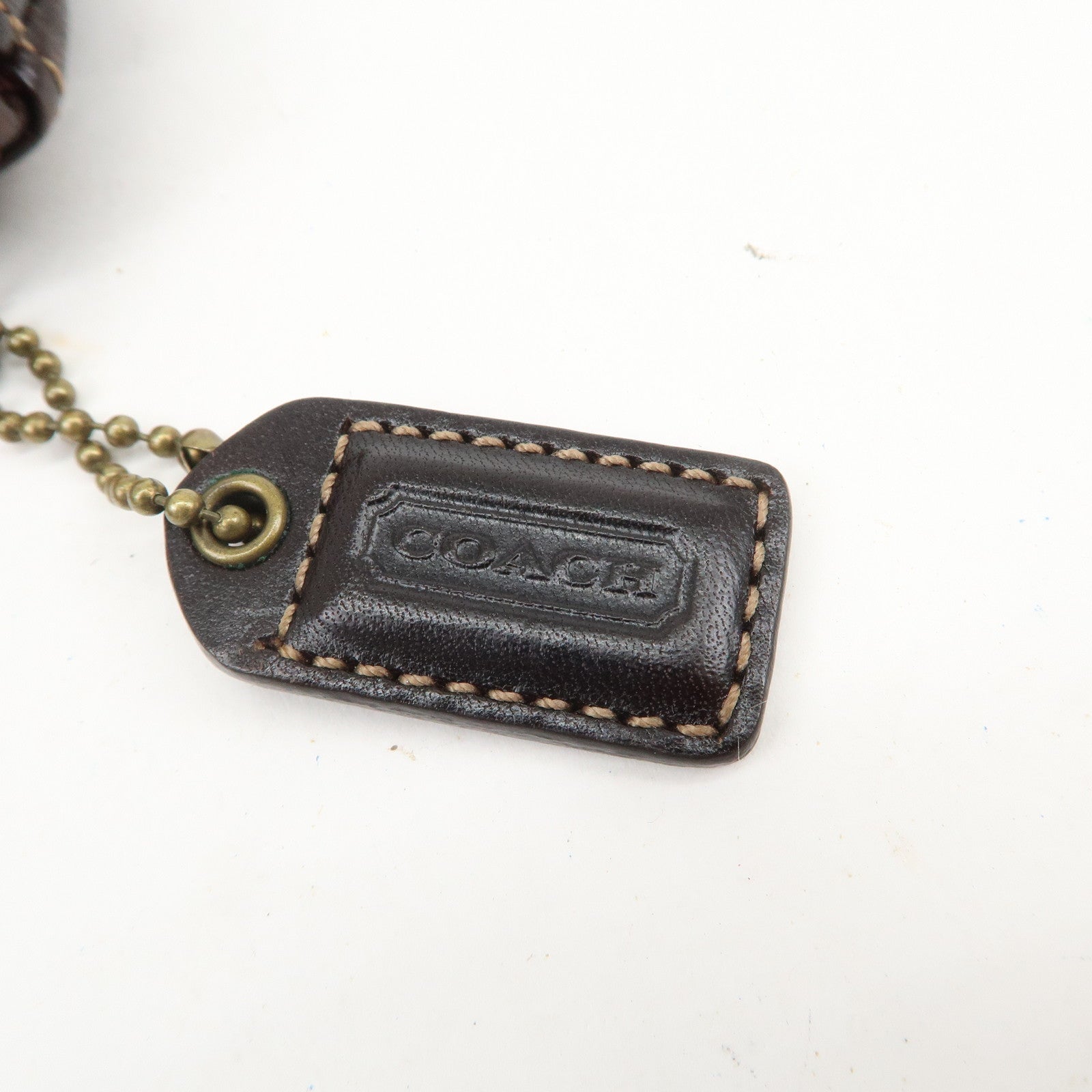 COACH Unborn Calf Leather Pouch Cosmetic Pouch Bordeaux Brown