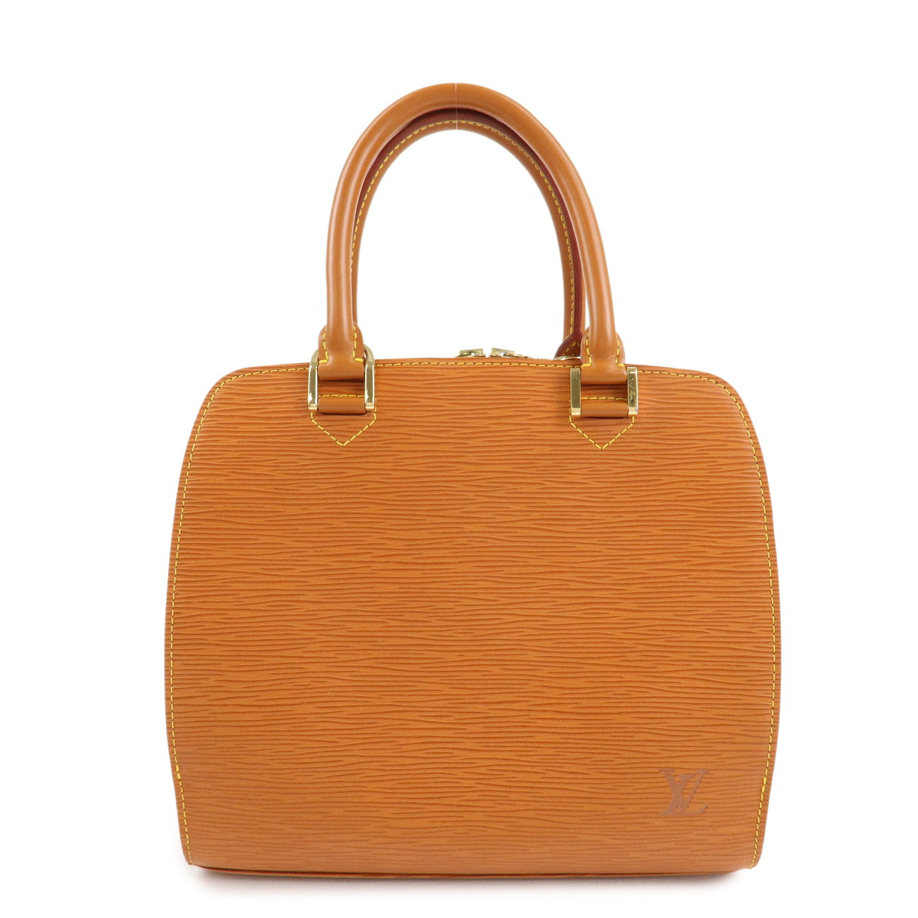 Louis Vuitton Epi Pont Neuf Hand Bag Zipang Gold M52058 Used