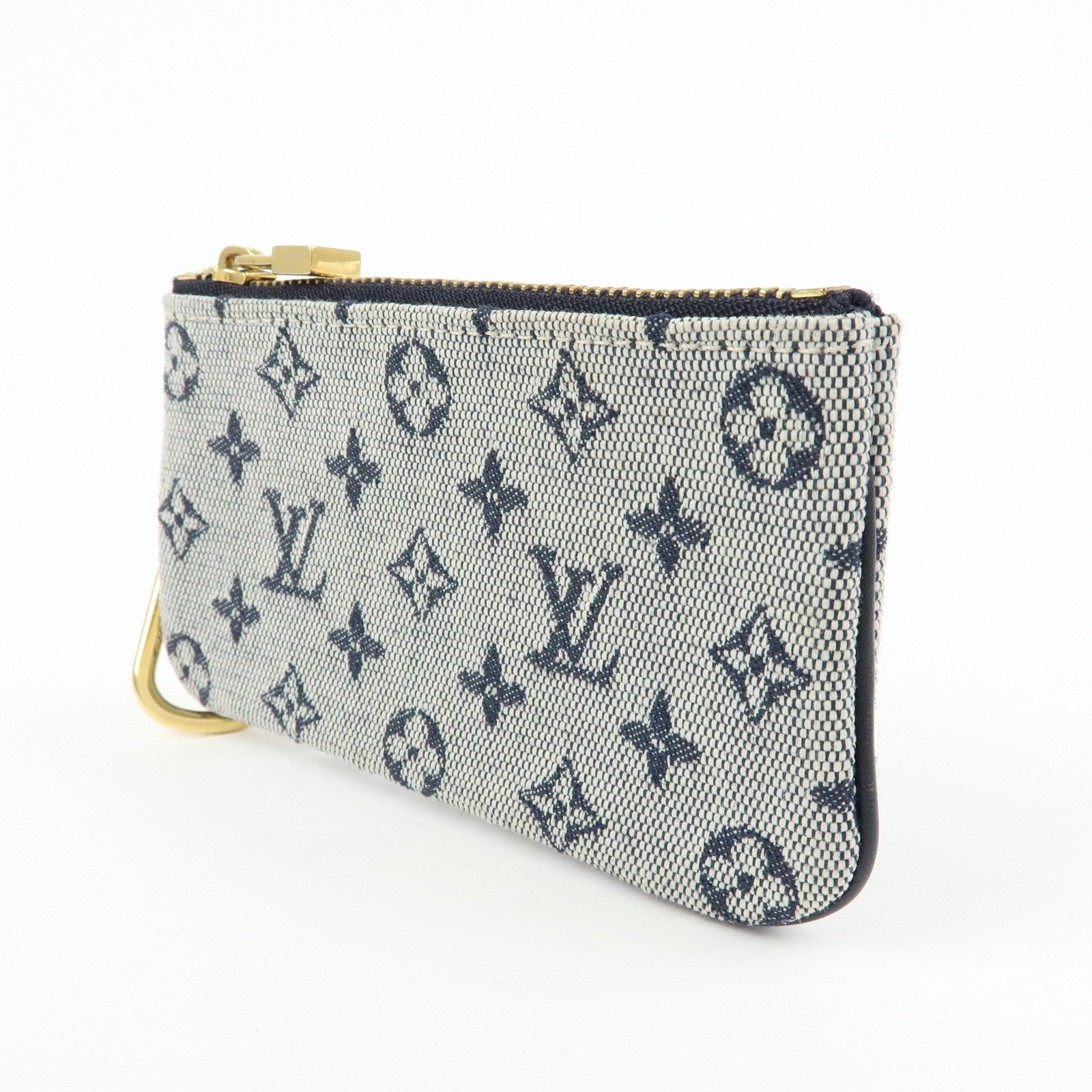 Louis Vuitton Monogram Mini Pochette Cles Coin Case Blue M92236