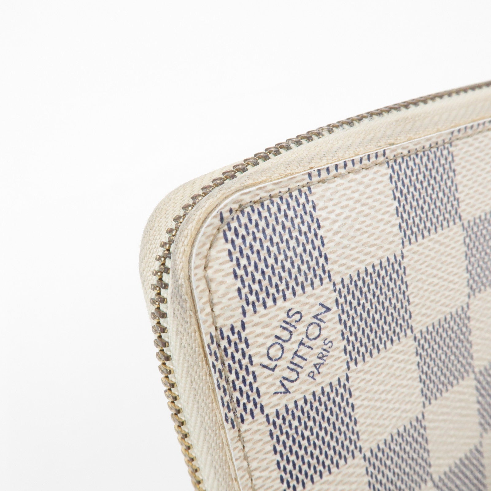 Louis Vuitton Damier Azur Round Zippy Wallet Long Wallet N60019 Used