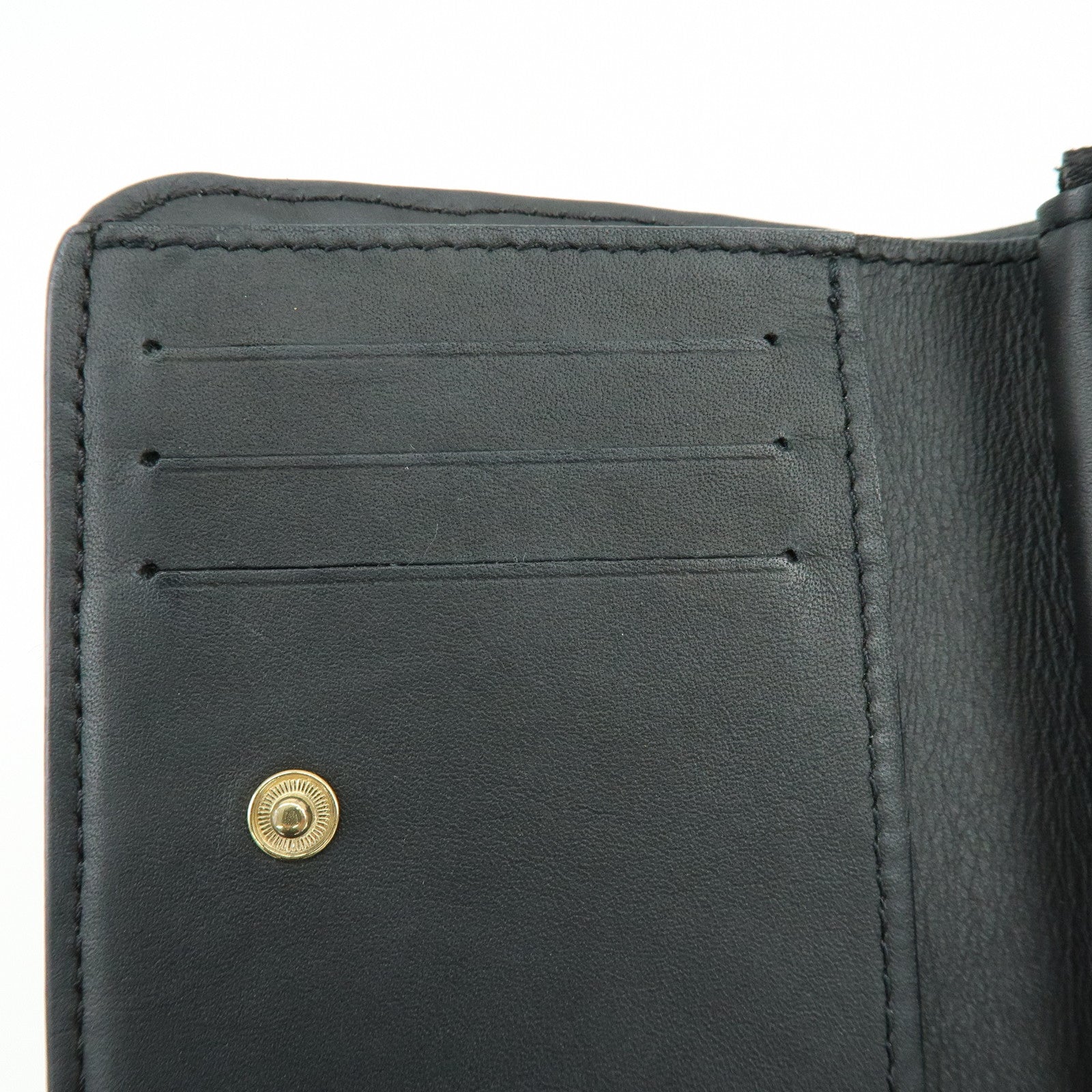 Louis Vuitton New Wave Leather Zippy Compact Wallet Noir M63789