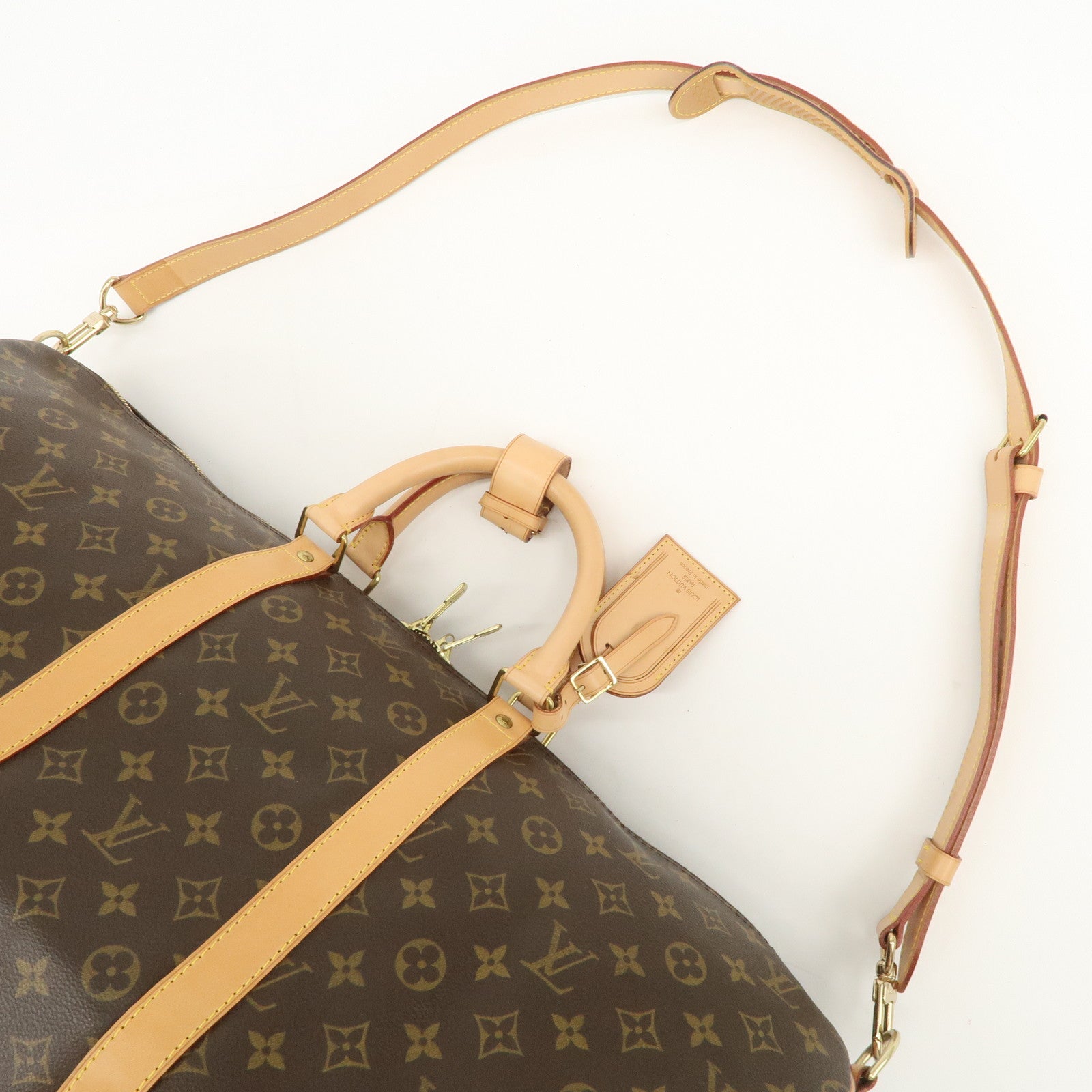 Louis Vuitton Monogram Keep All Bandouliere 55 Boston Bag M41414