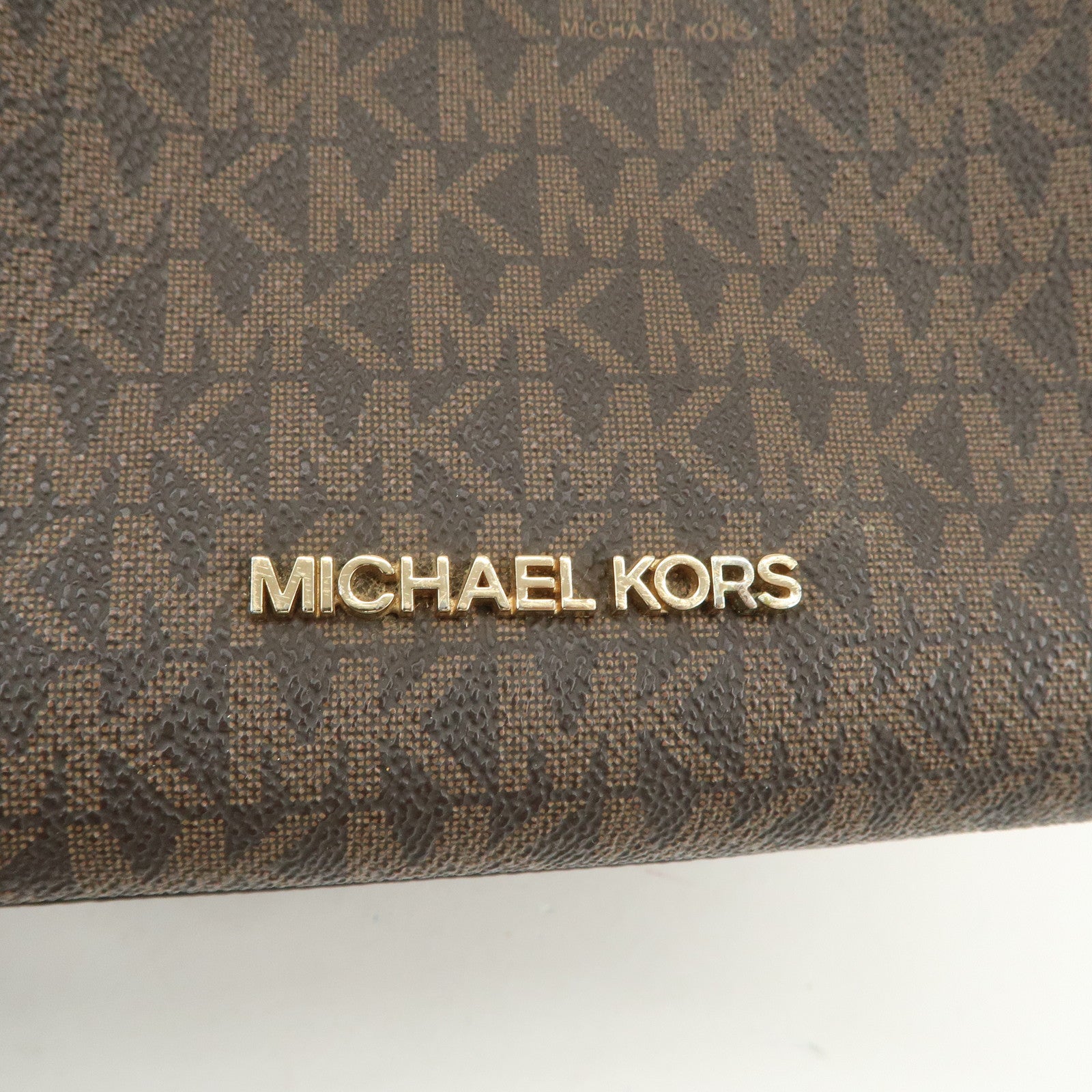 MICHAEL KORS PVC Leather Shoulder Bag Crossbody Bag Brown