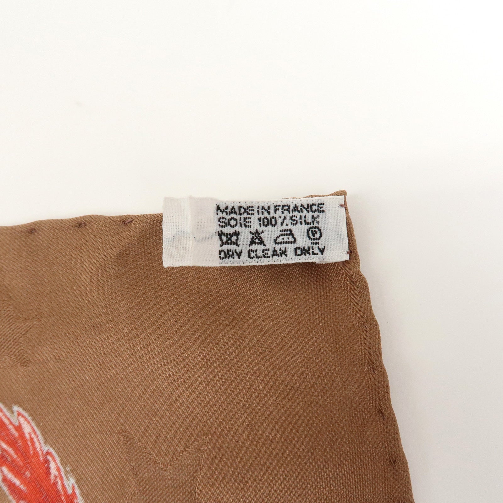 HERMES Carre 90 Silk 100% Scarf EN PISTE Brown