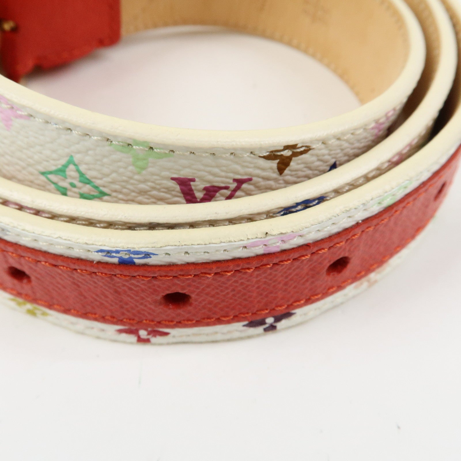 Louis Vuitton Monogram Multicolor Ceinture Candy Belt Blanc M9731