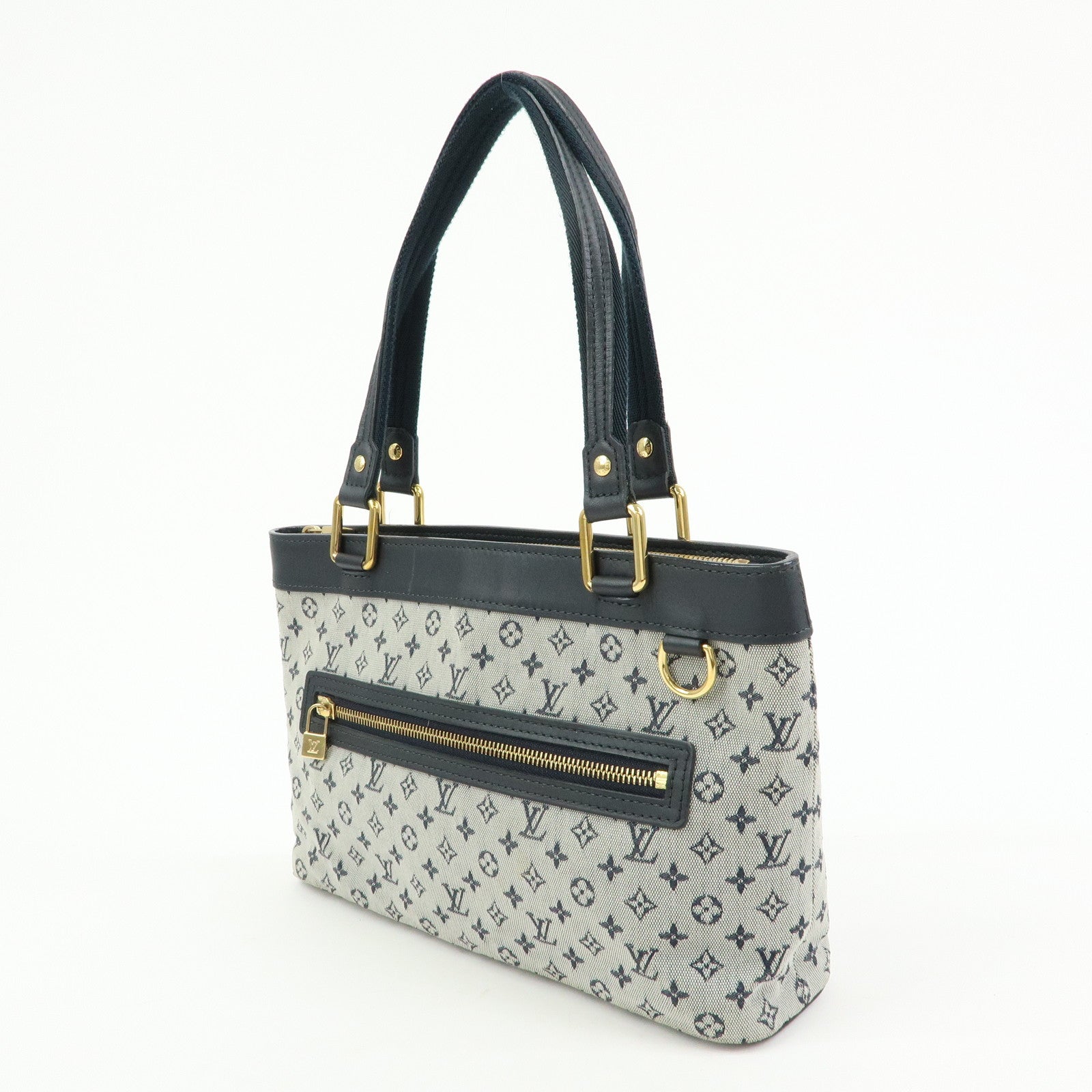 Louis Vuitton Monogram Mini Lin Lucille PM Hand Bag Blue M92676
