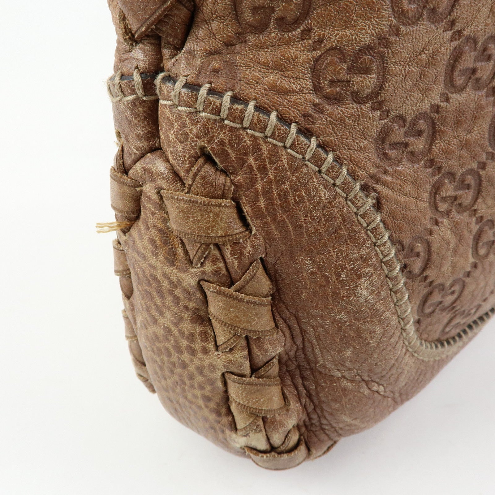 GUCCI Bamboo New Jackie Guccissima Leather Shoulder Bag 218491