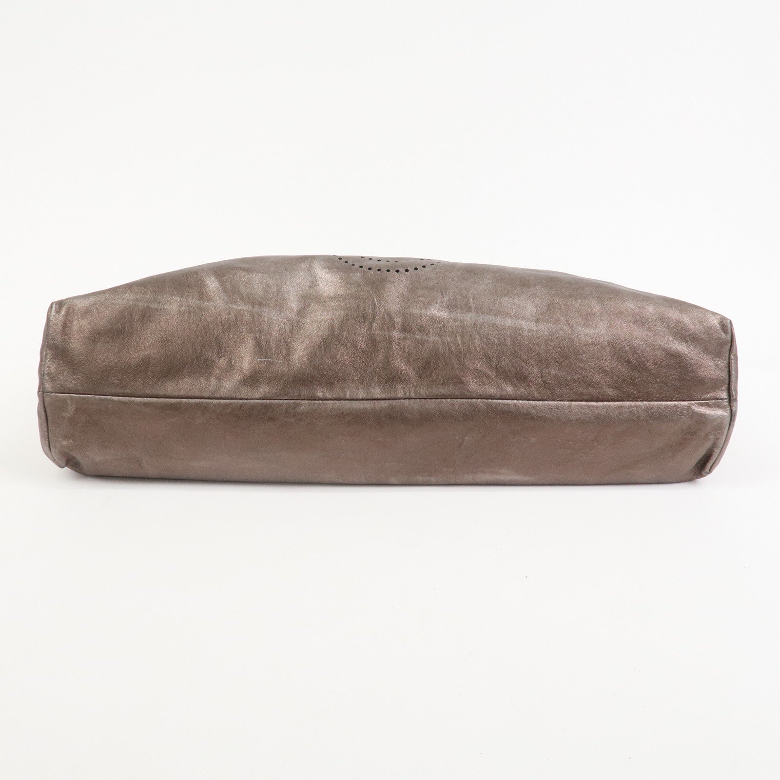 Ferragamo Gancini Leather Tote Bag Shoulder Bag Bronze