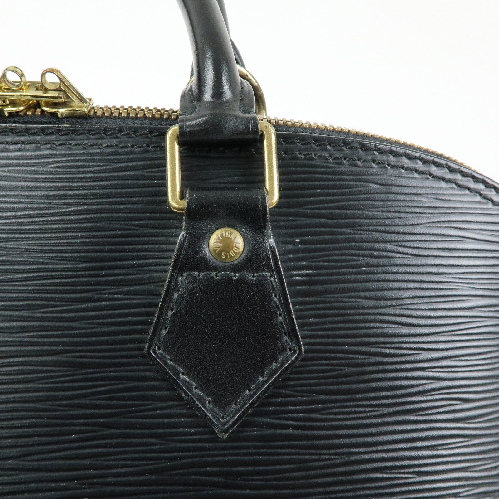 Louis Vuitton Epi Alma PM Leather Hand Bag Noir Black M52142