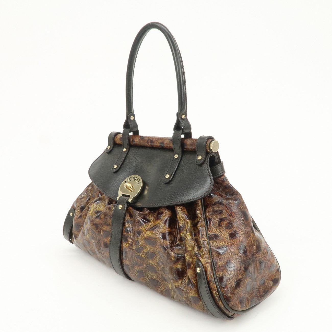 FENDI Bolsa Magic Hand Bag Shoulder Bag Brown 8BN144