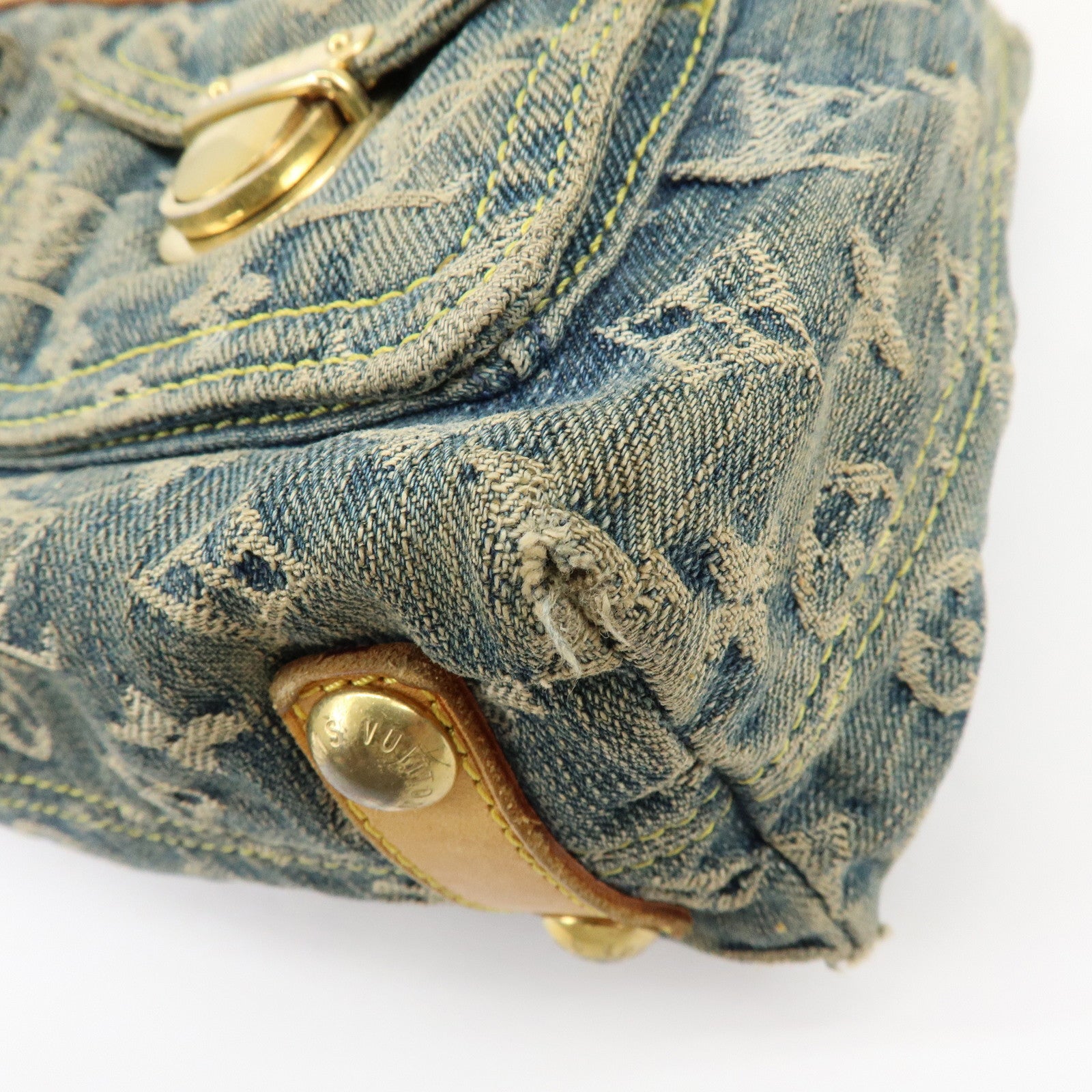 Louis Vuitton Monogram Denim Baggy PM 2Way Bag Shoulder Bag M95049