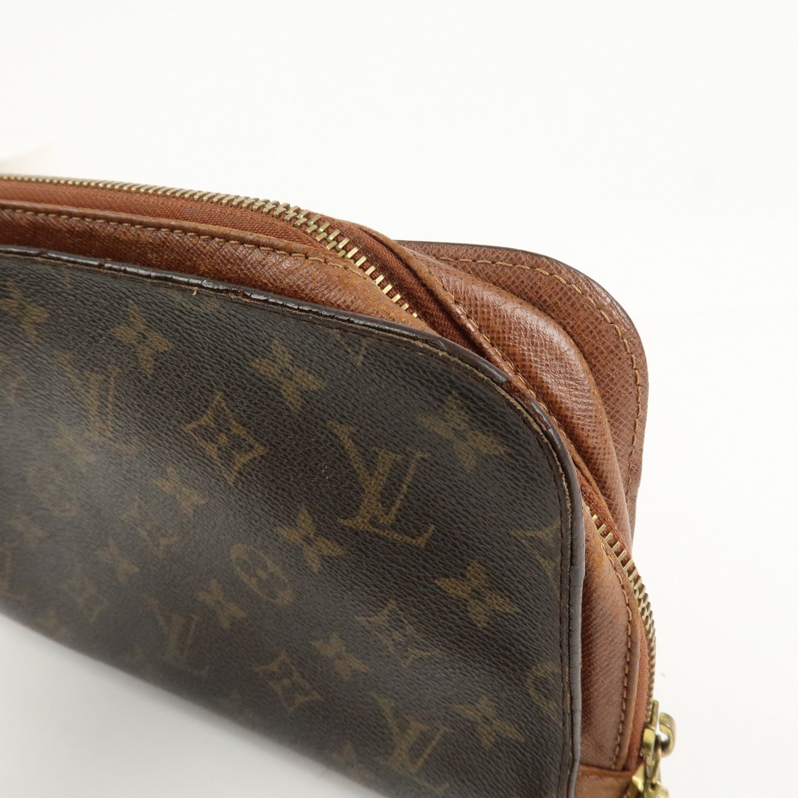 Louis Vuitton Monogram Orsay Clutch Bag Pouch Brown M51790 Used