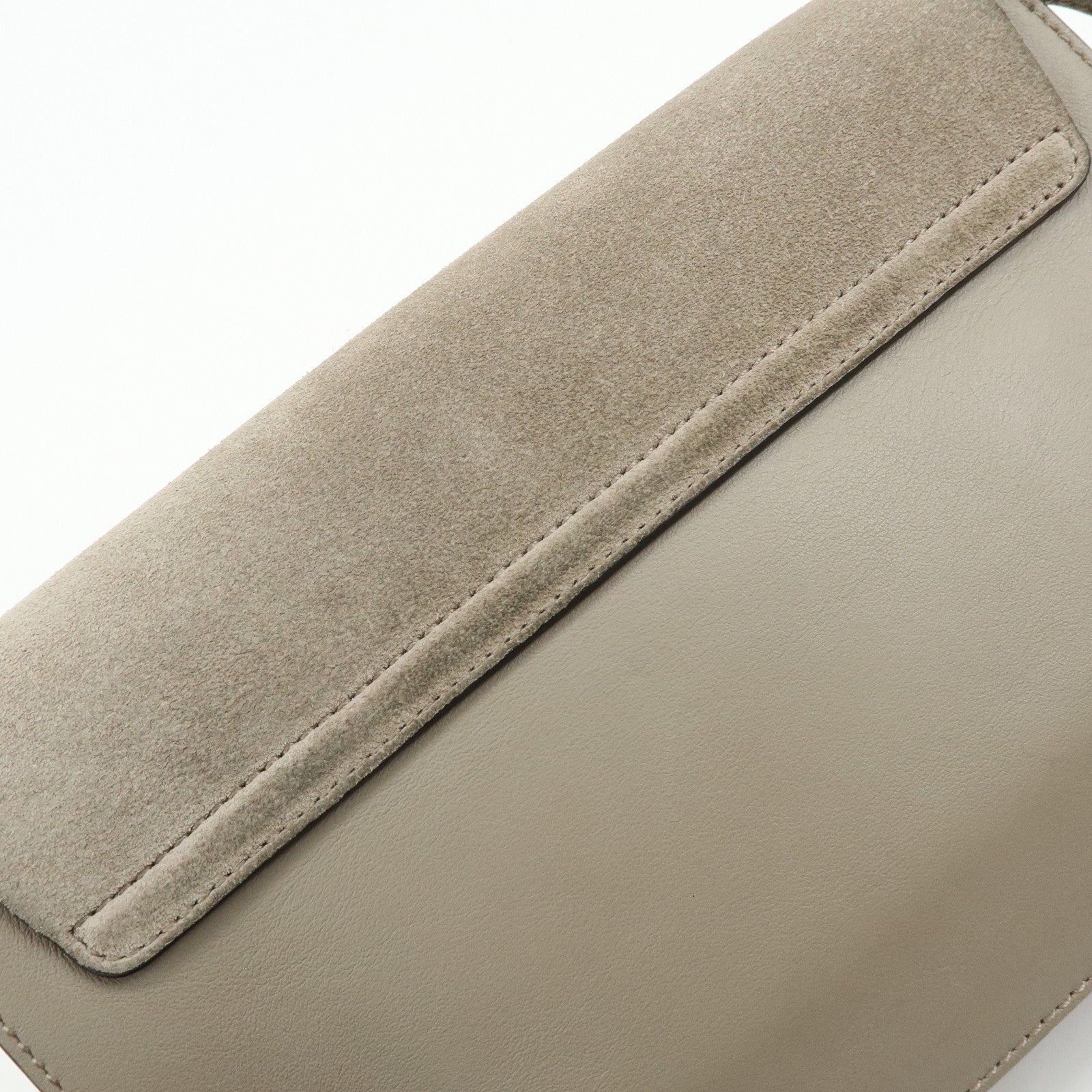 Chloe Faye Suede Leather Shoulder Bag Crossbody Bag Greige