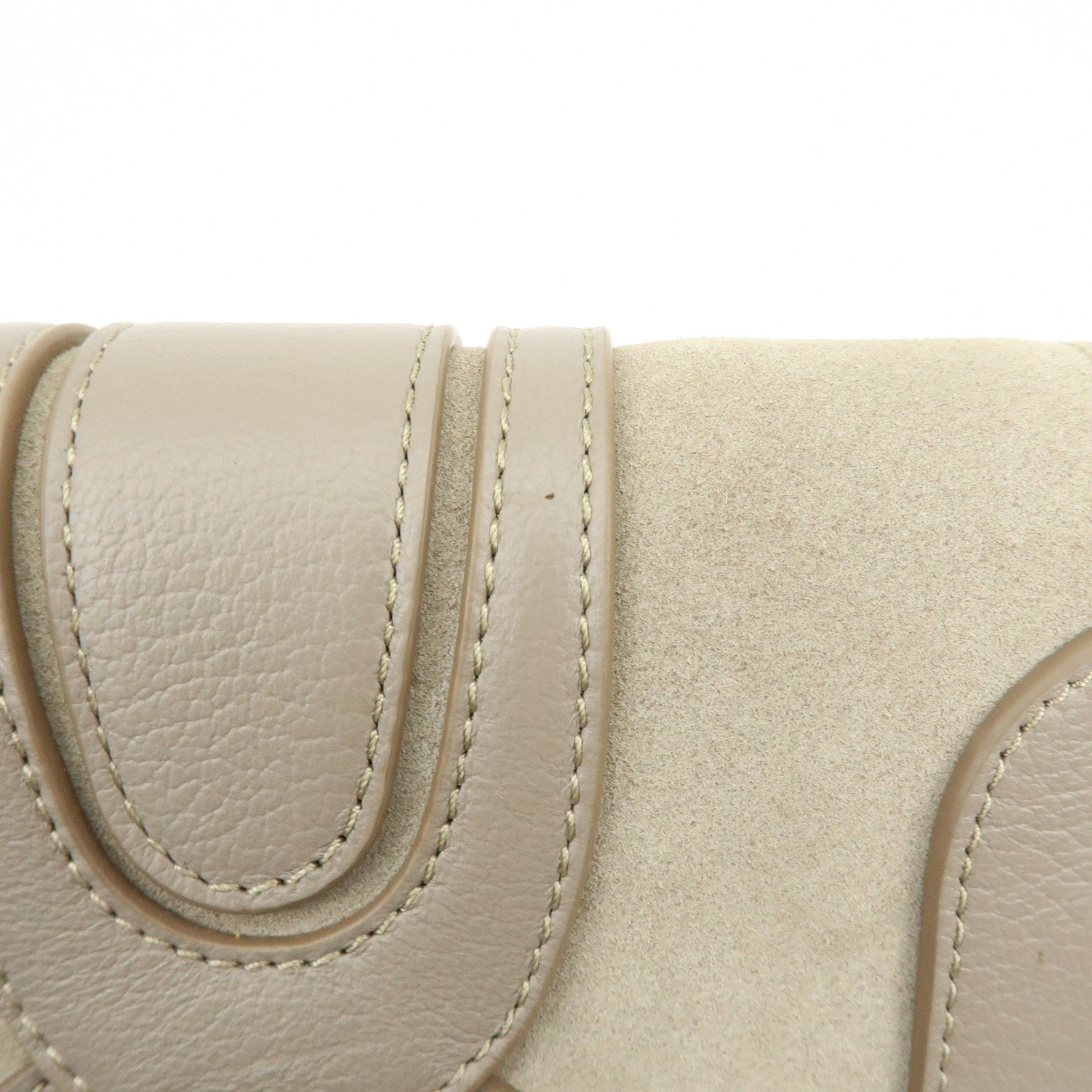 Chloe See By Chloe Hana Suede Leather Shoulder Crossbody Bag Greige