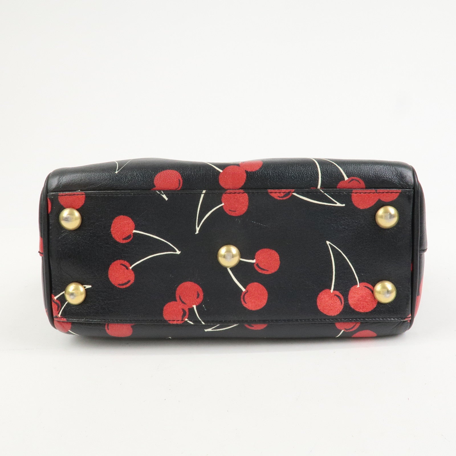 SAINT LAURENT PARIS Baby Duffle Leather Cherry 2Way Hand Bag 330958