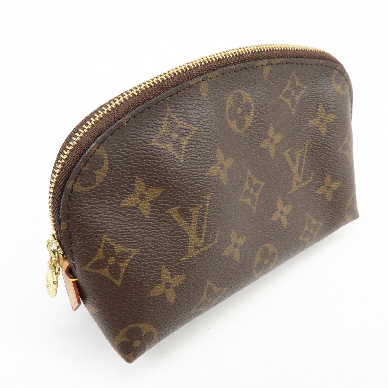 Louis Vuitton Monogram Pochette Cosmetic PM Pouch Brown M47515