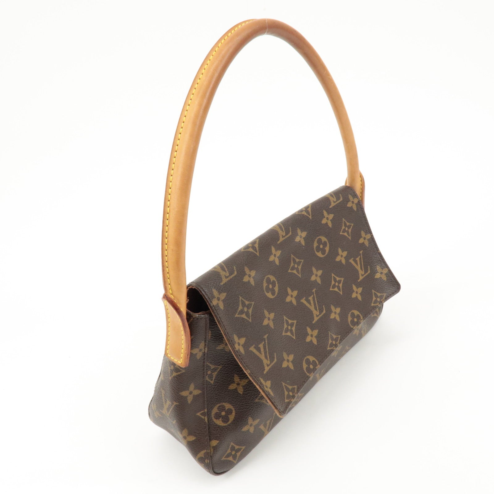 Louis Vuitton Monogram Mini Looping Shoulder Bag Brown M51147 Used