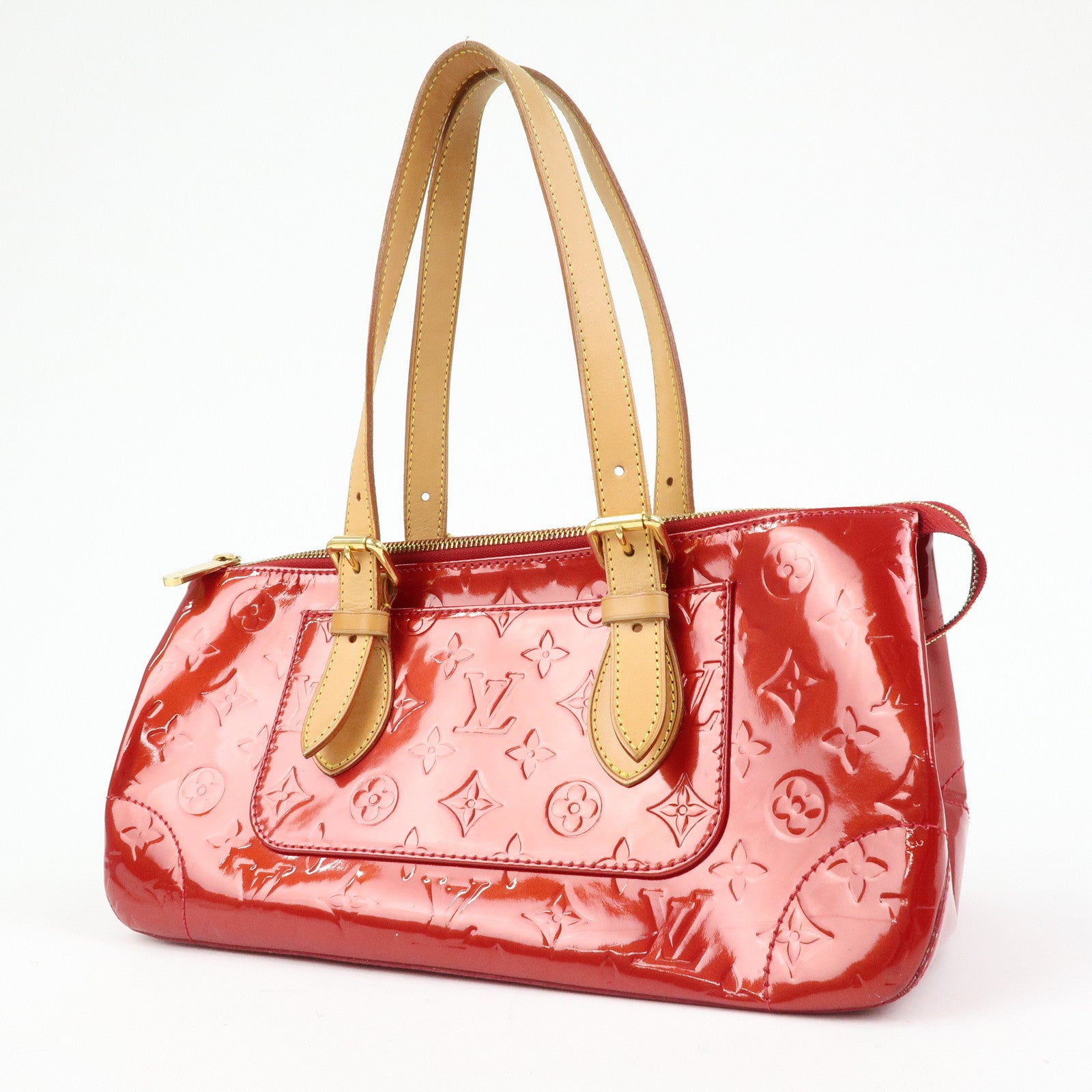 Louis Vuitton Vernis Rosewood Avenue Hand Bag Pomme d'Amour M93507