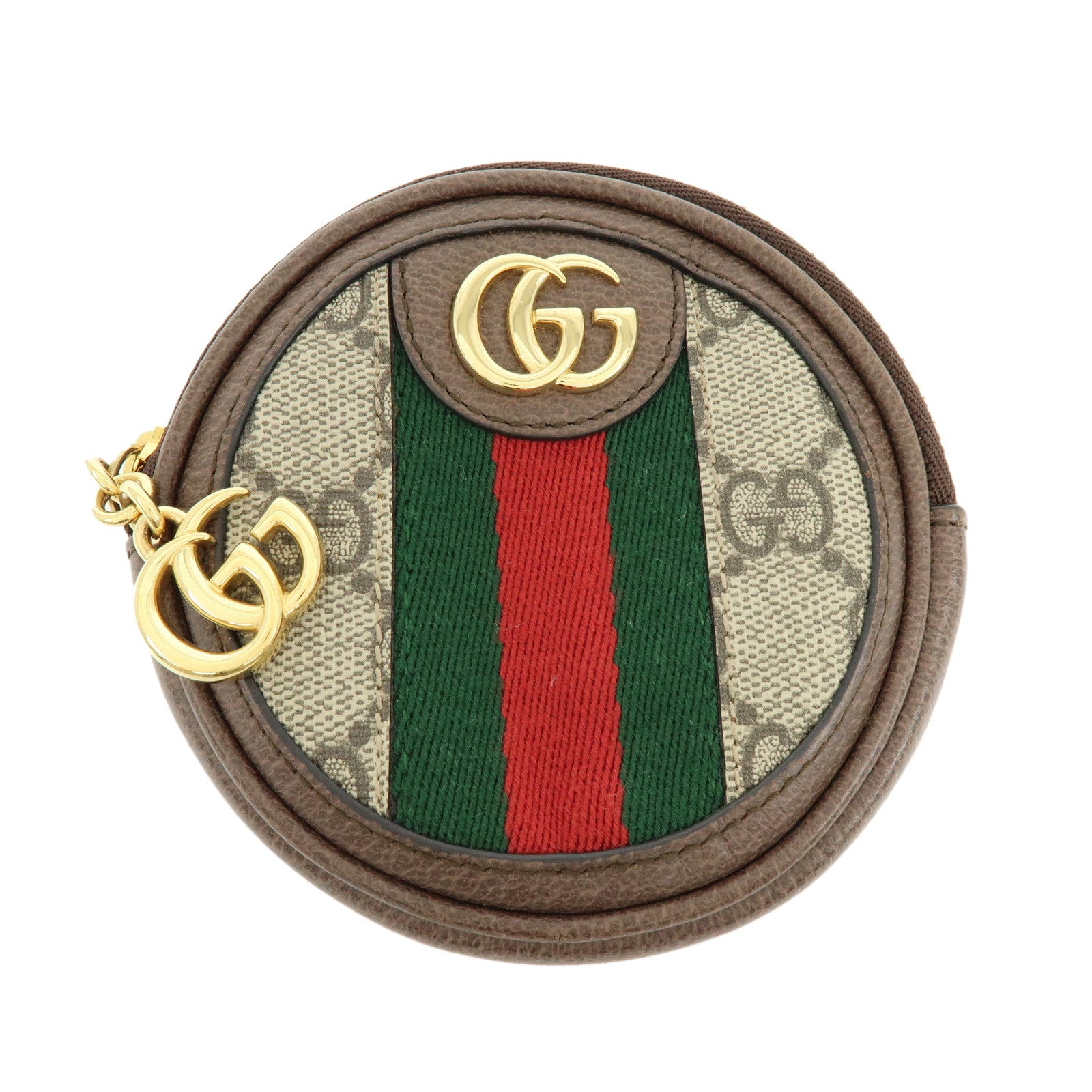 GUCCI Ophidia Sherry GG Supreme Leather Key Case Coin Case 574840