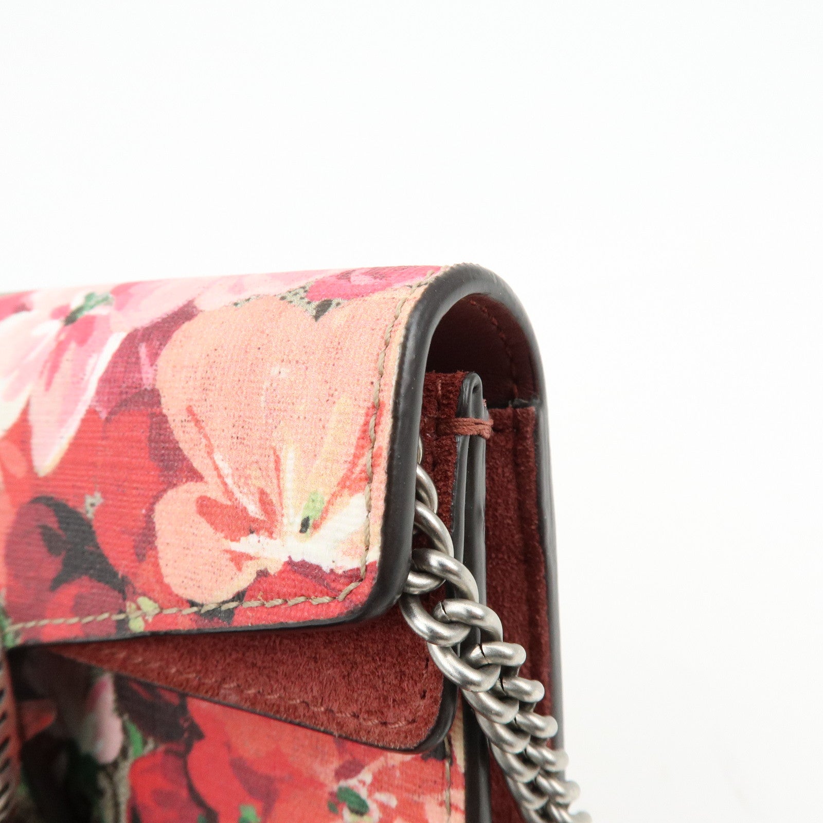 GUCCI Dionysus GG Supreme Suede Super Mini Chain Shoulder Bag