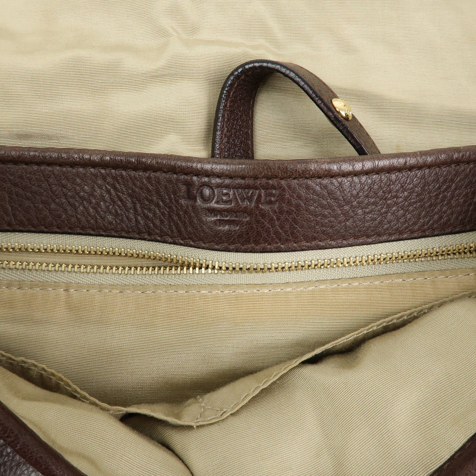 LOEWE Heritage Leather Shoulder Bag Cross Body Bag Brown